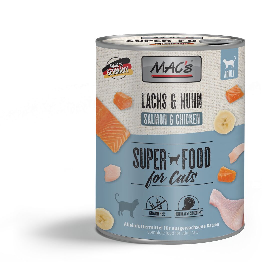 Katzennassfutter 'Superfood for Cats' Lachs & Huhn Adult 800 g