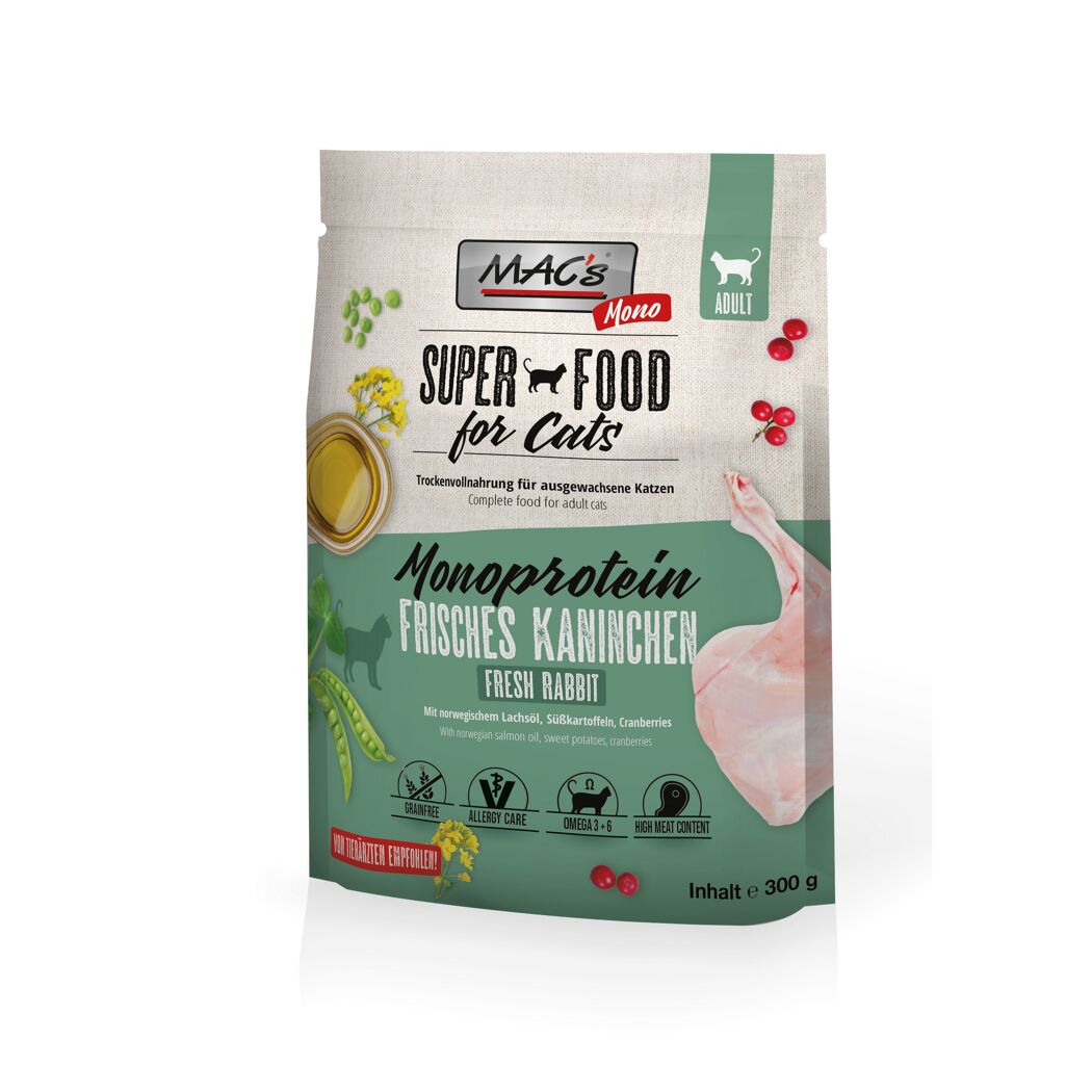 Katzentrockenfutter 'Superfood for Cats' Monoprotein frisches Kaninchen Adult 300 g