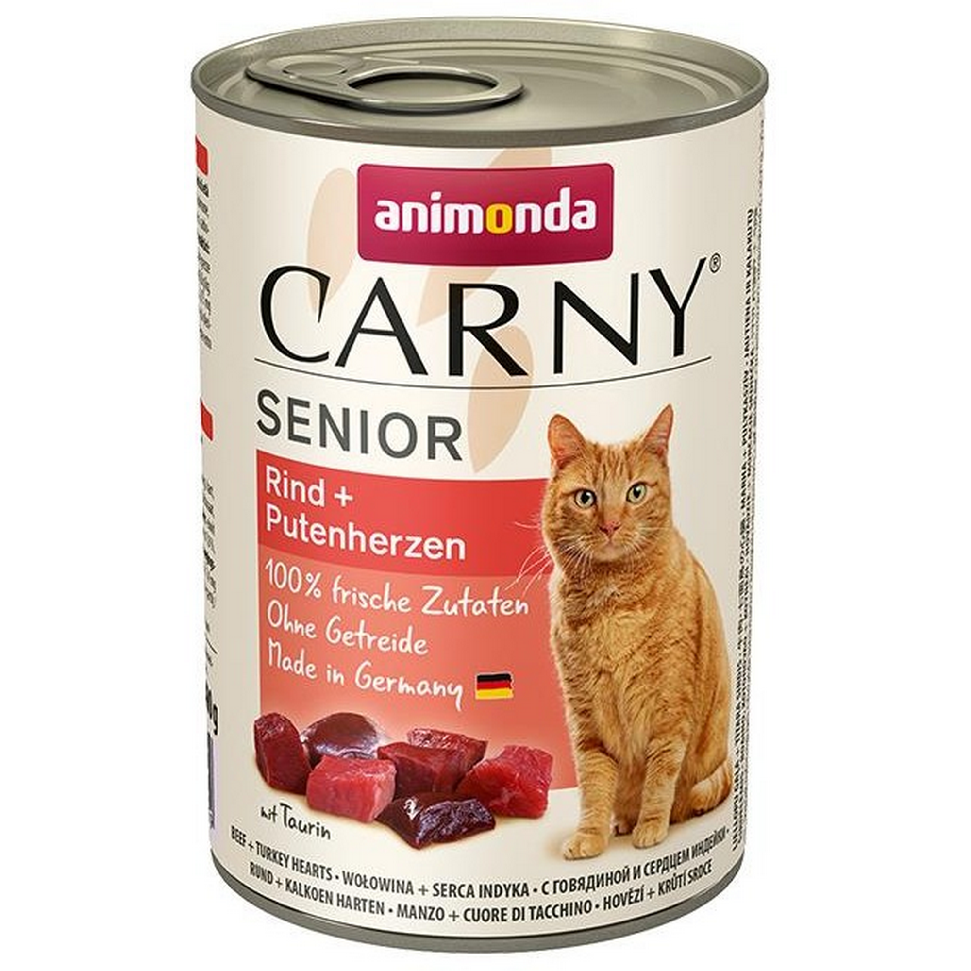 Katzenfutter 'Carny' Senior Rind & Putenherz 400 g