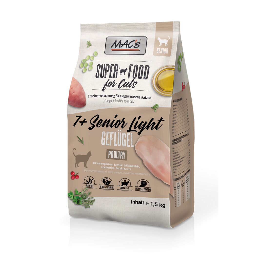 Katzennassfutter 'Superfood for Cats' +7 Senior Light Geflügel Senior 1,5 kg