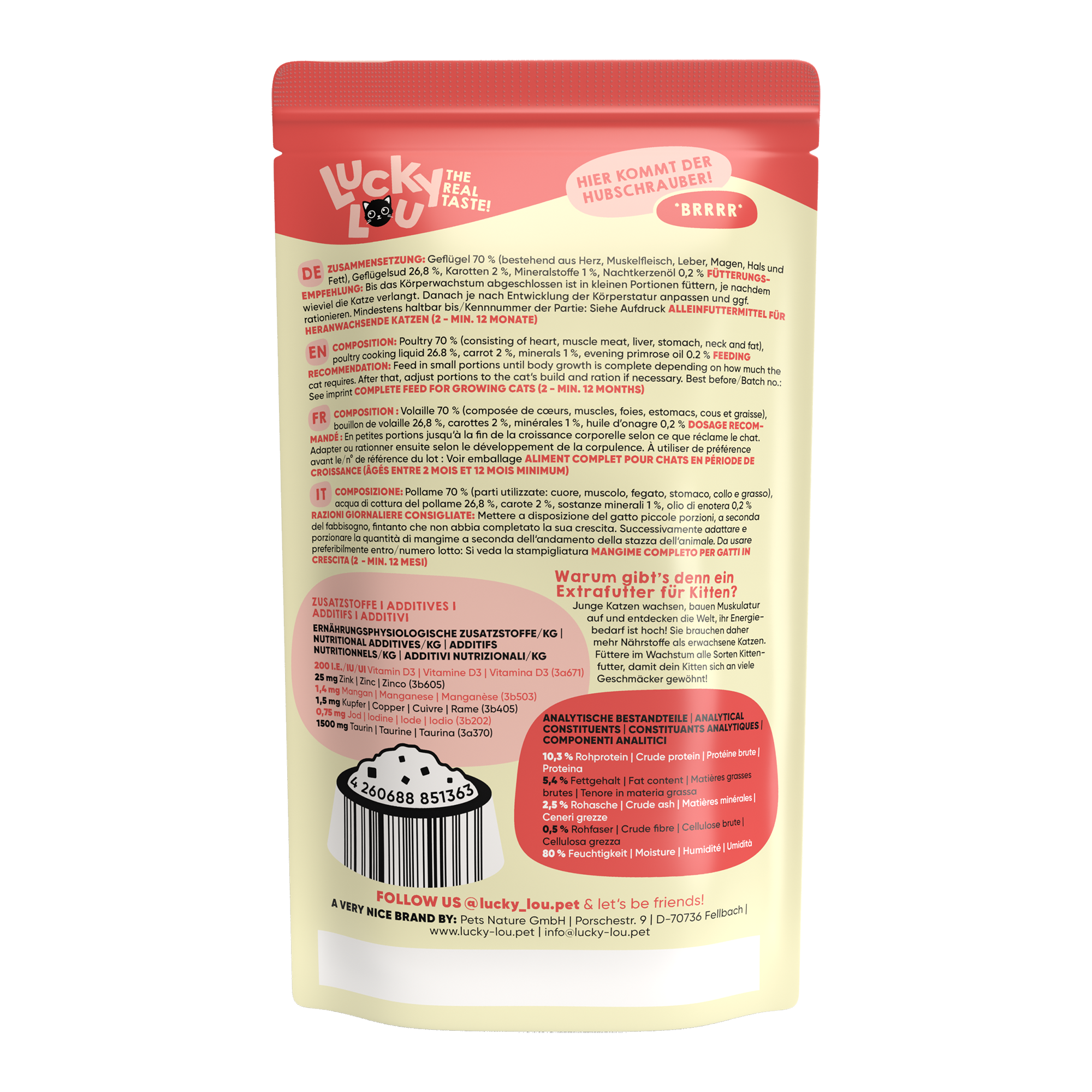 Katzenfutter Kitten Geflügel 125 g