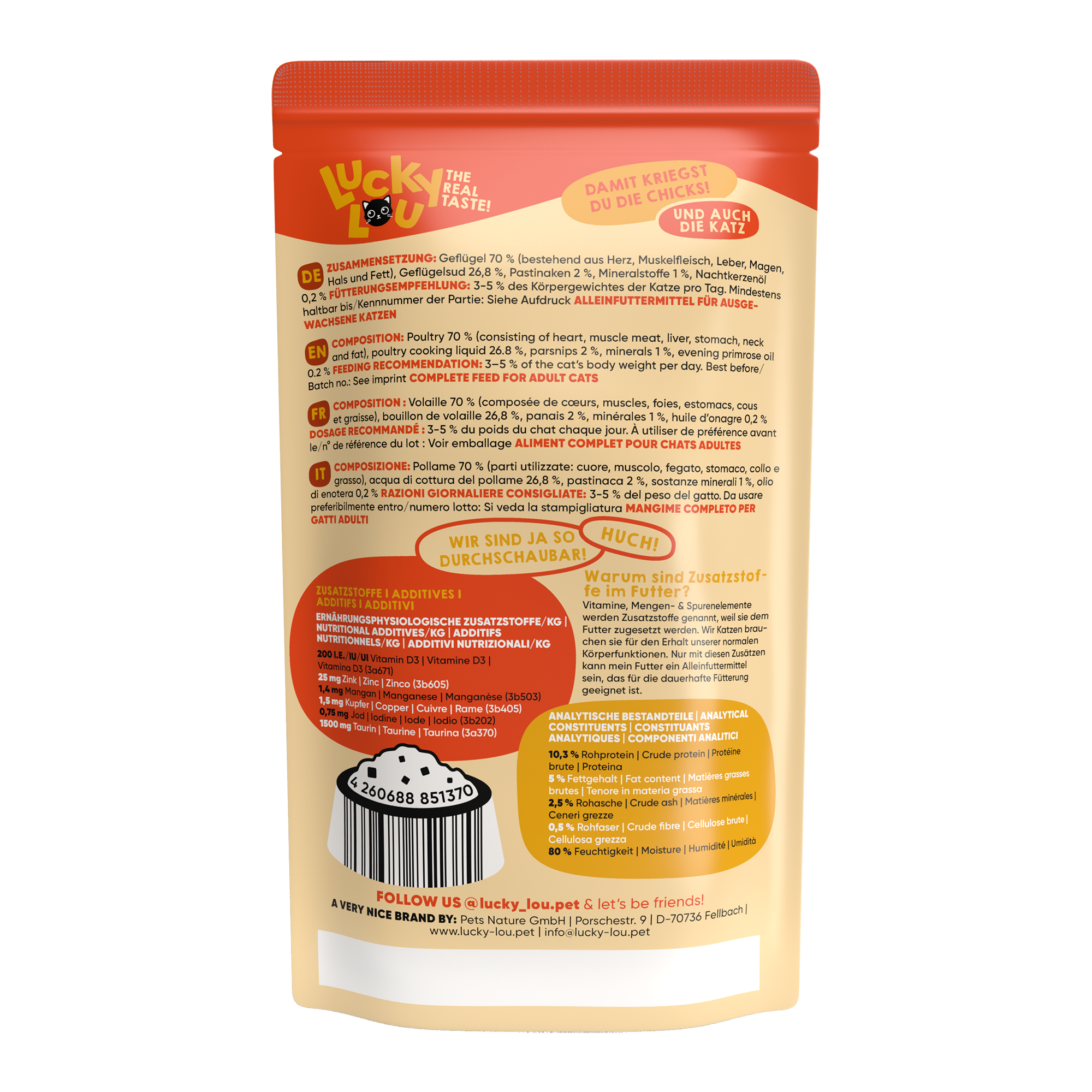 Katzenfutter Adult Geflügel 125 g