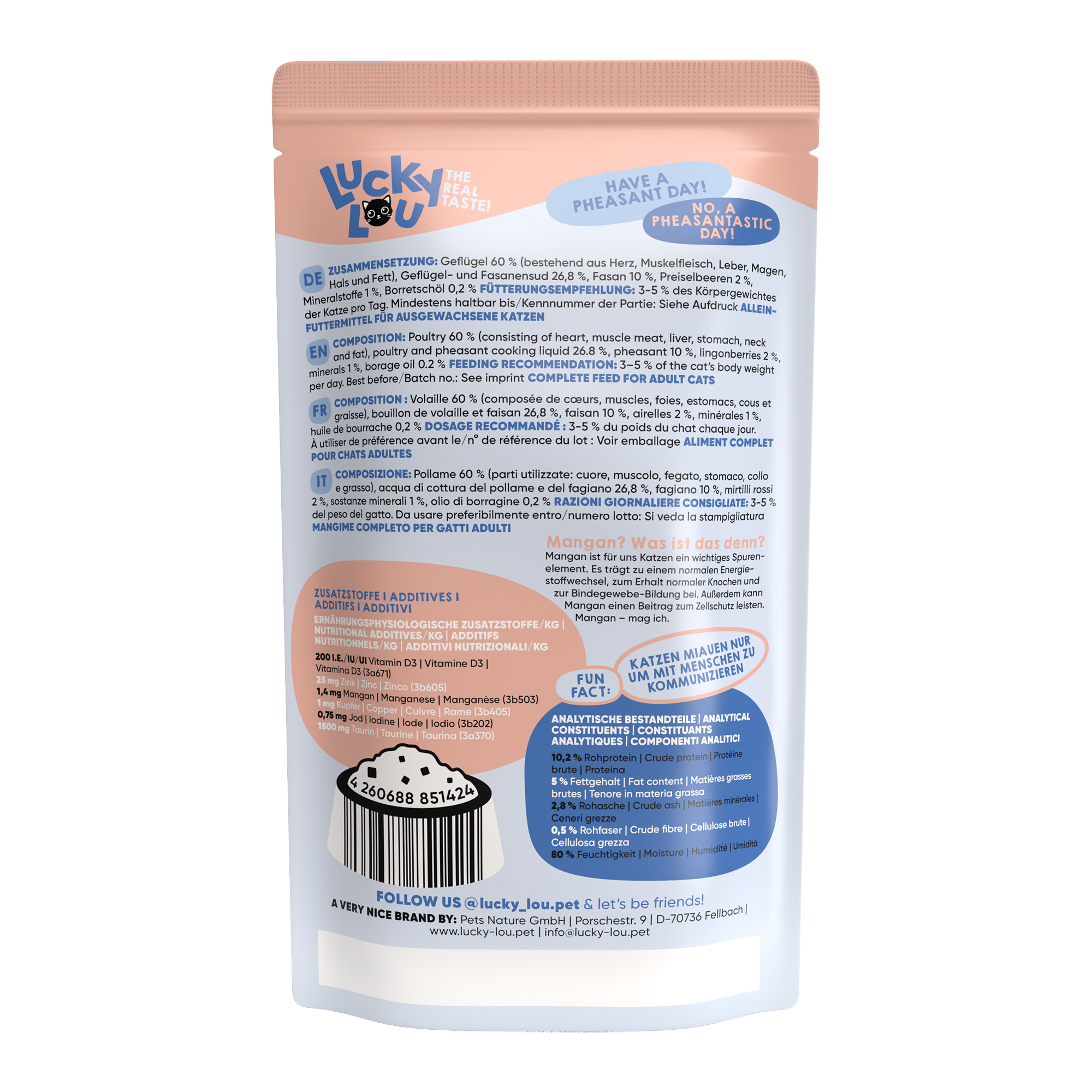 Katzenfutter Adult Geflügel & Fasan 125 g