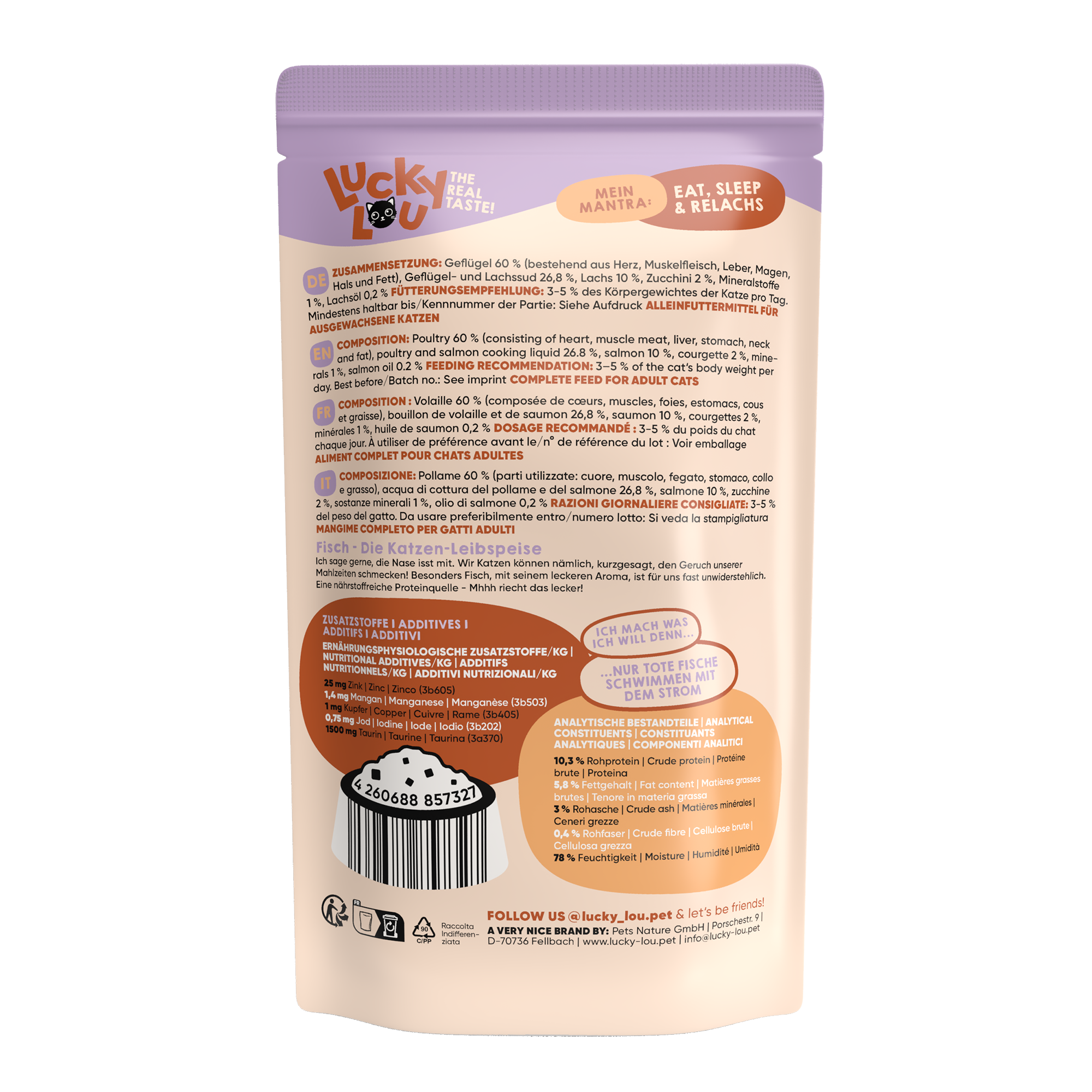 Katzenfutter Adult Geflügel & Lachs 125 g