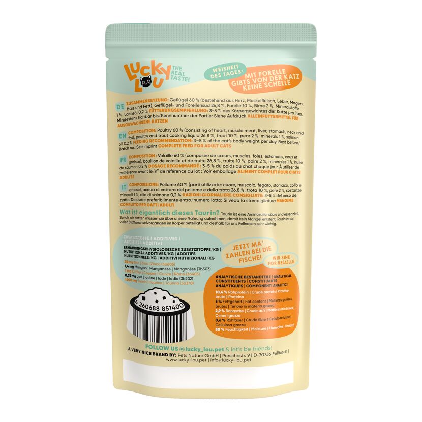 Katzenfutter Adult Geflügel & Forelle 125 g