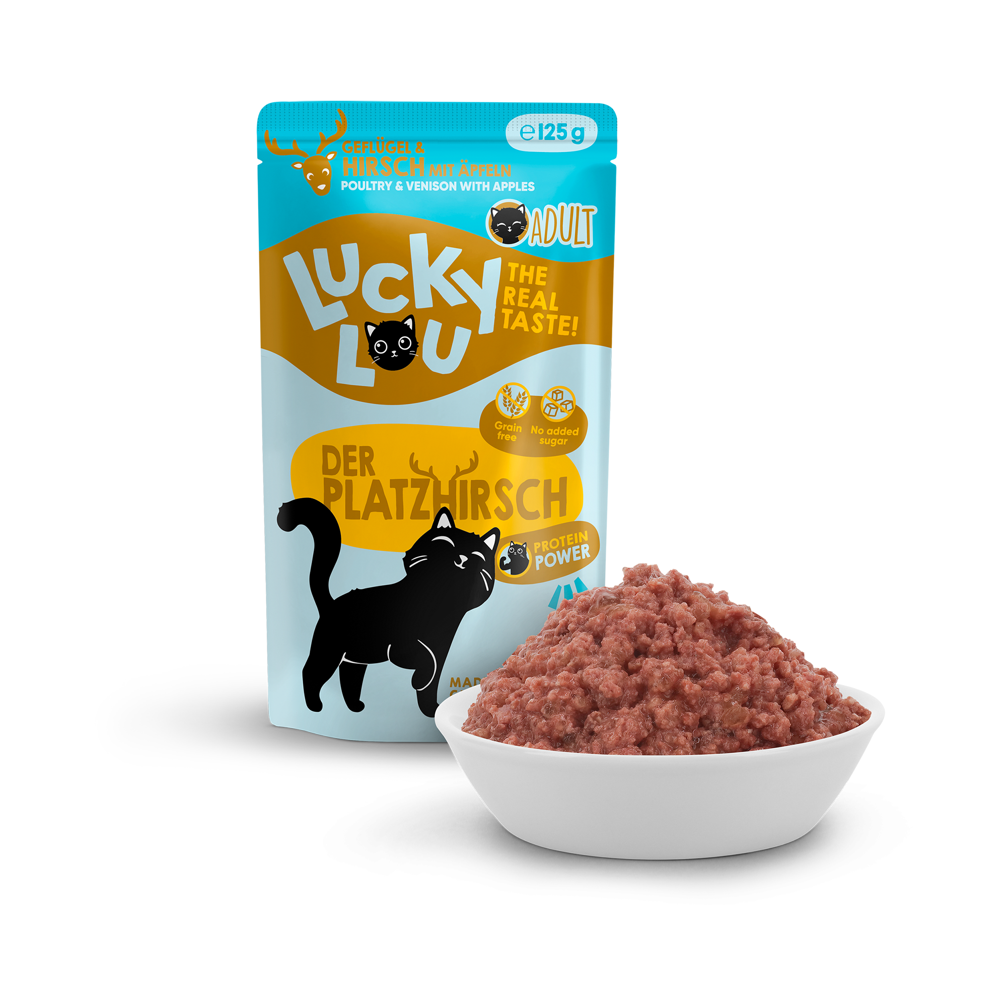 Katzenfutter Adult Geflügel & Hirsch 125 g