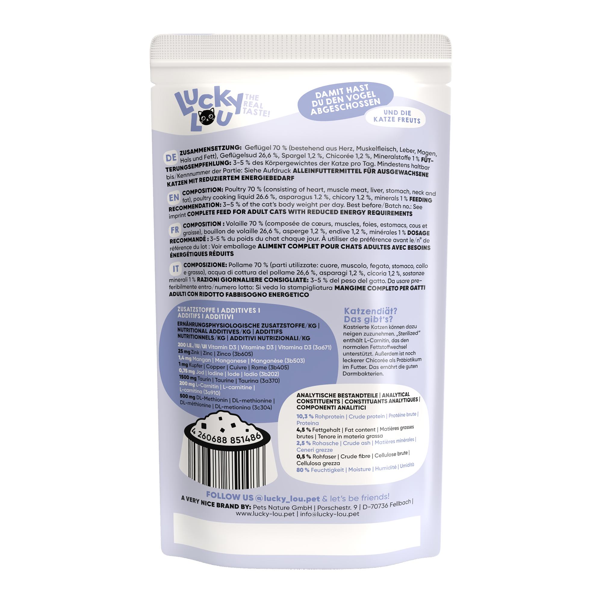 Katzenfutter Sterilized Geflügel 125 g