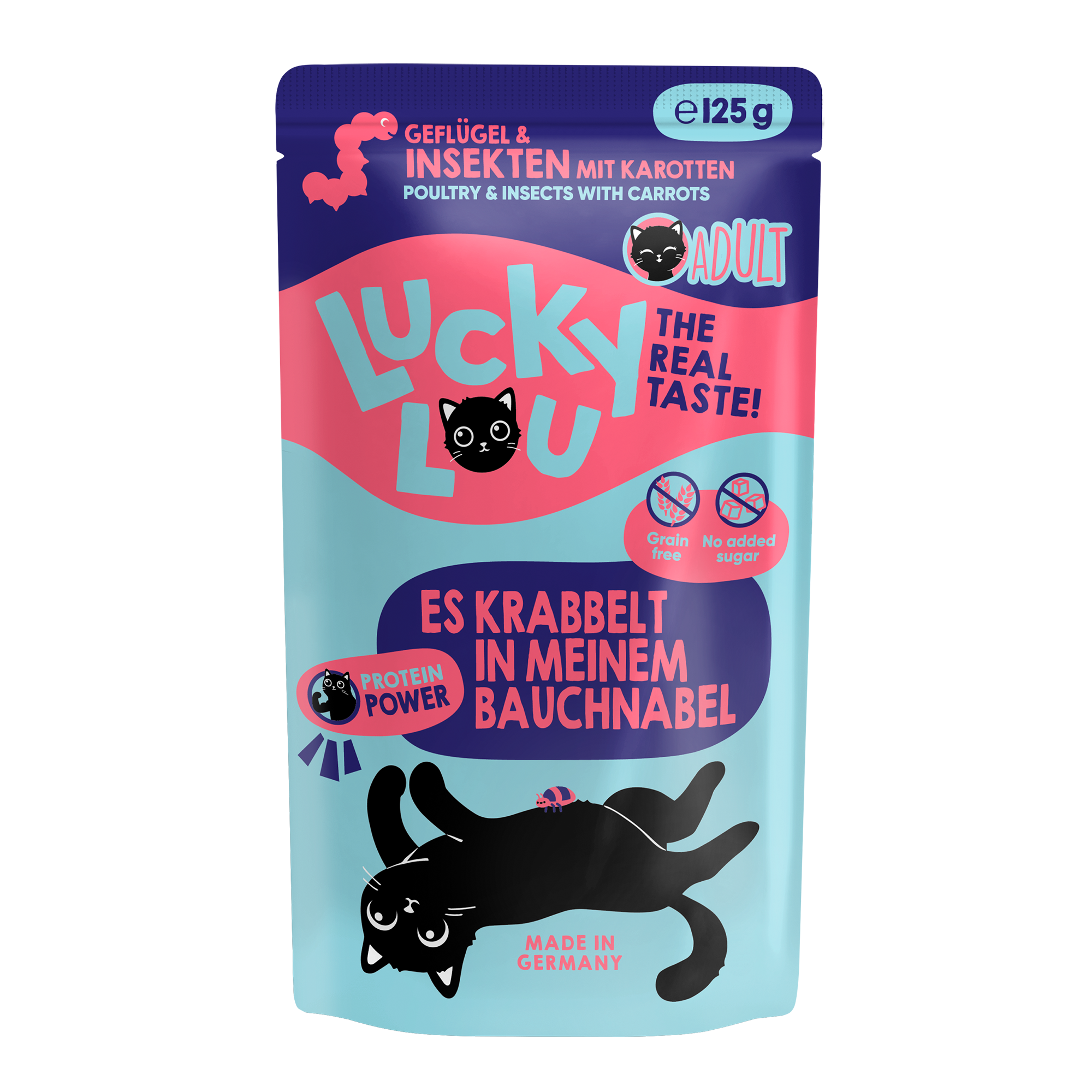 Katzenfutter Adult Geflügel, Insekten 125 g