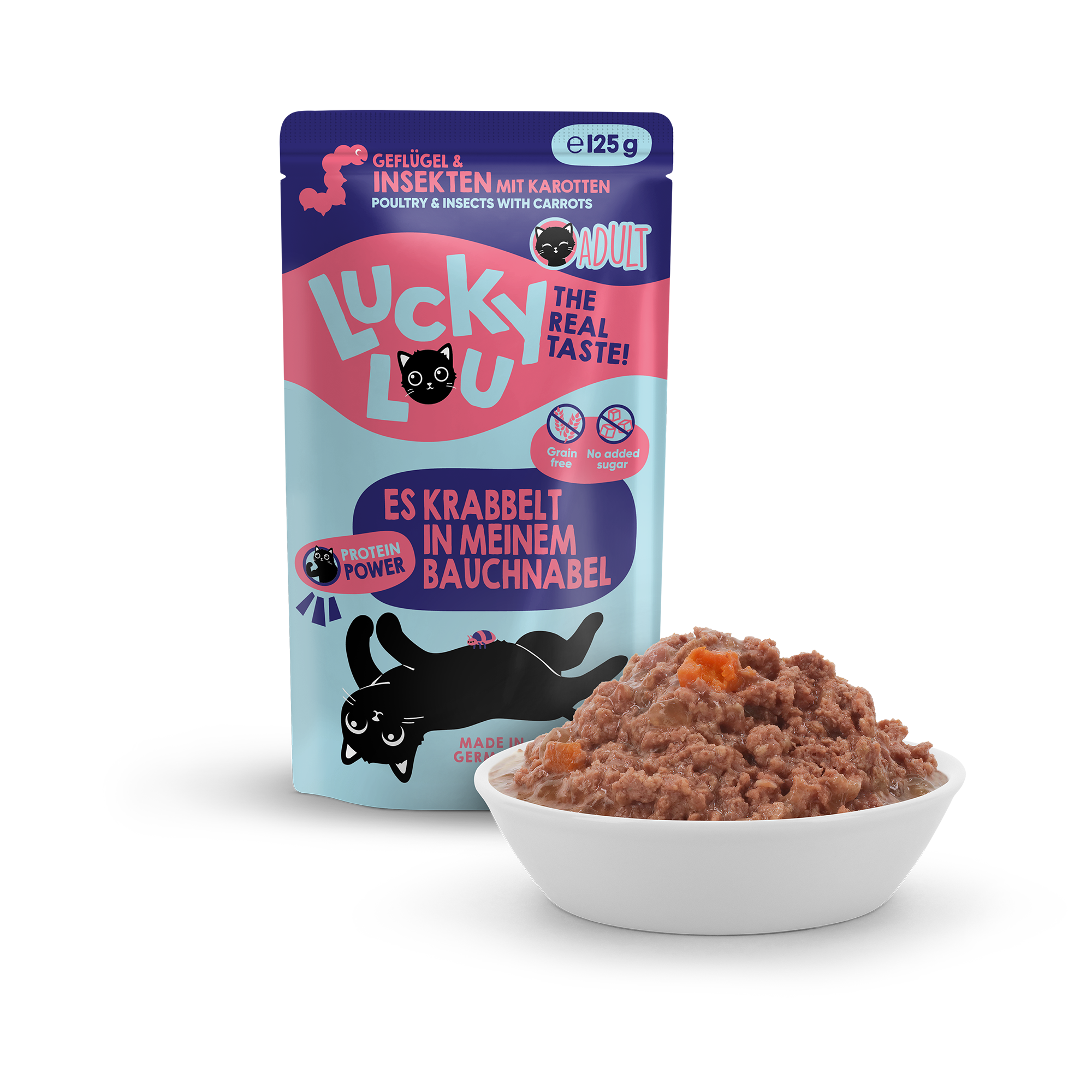 Katzenfutter Adult Geflügel, Insekten 125 g
