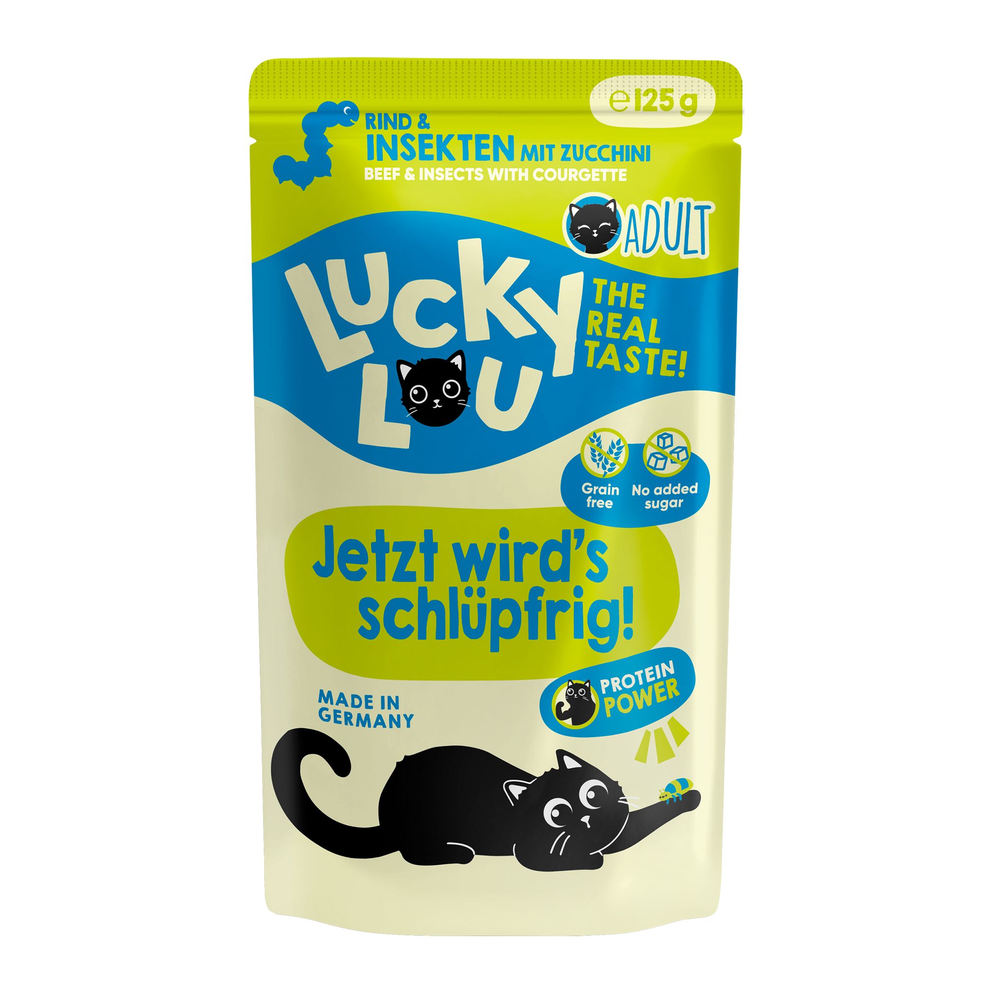 Katzenfutter Adult Rind, Insekten 125 g