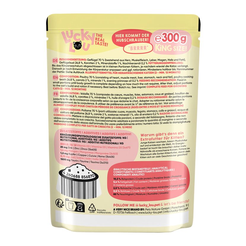 Katzenfutter Kitten Geflügel 300 g