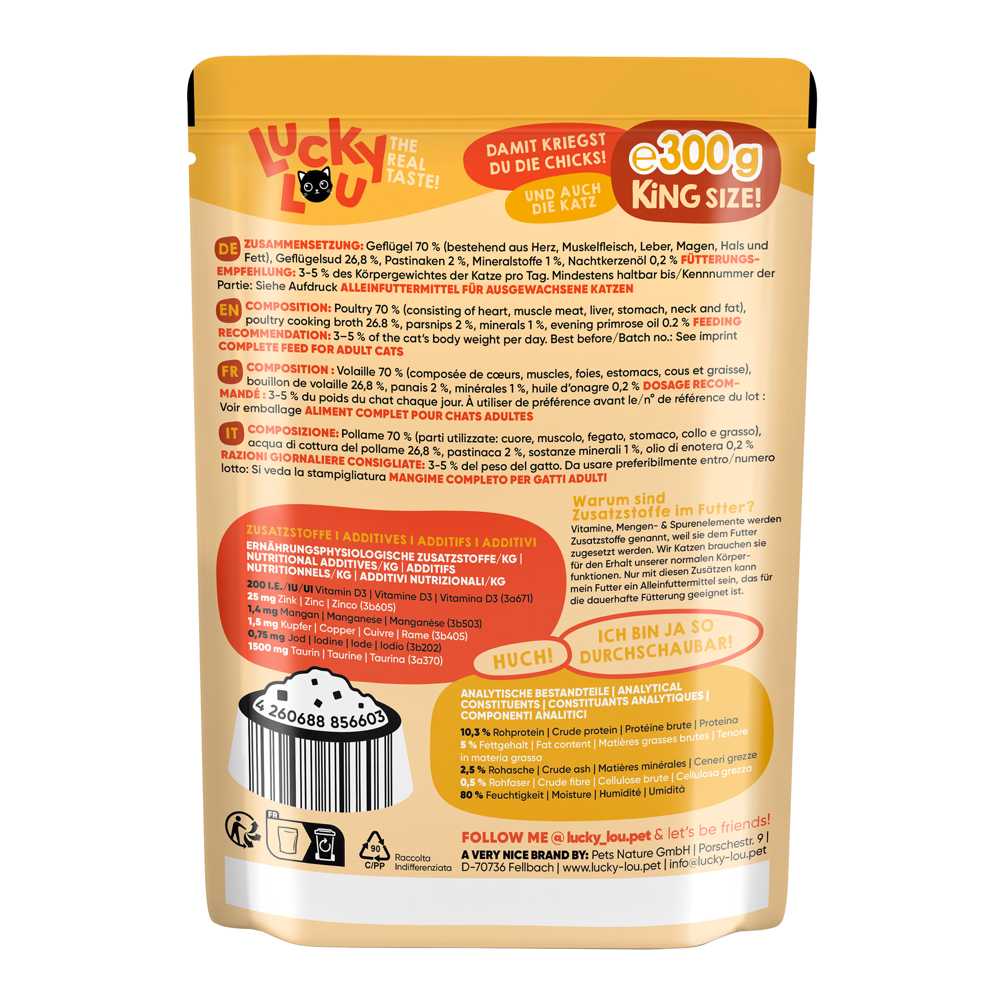Katzenfutter Adult Geflügel 300 g