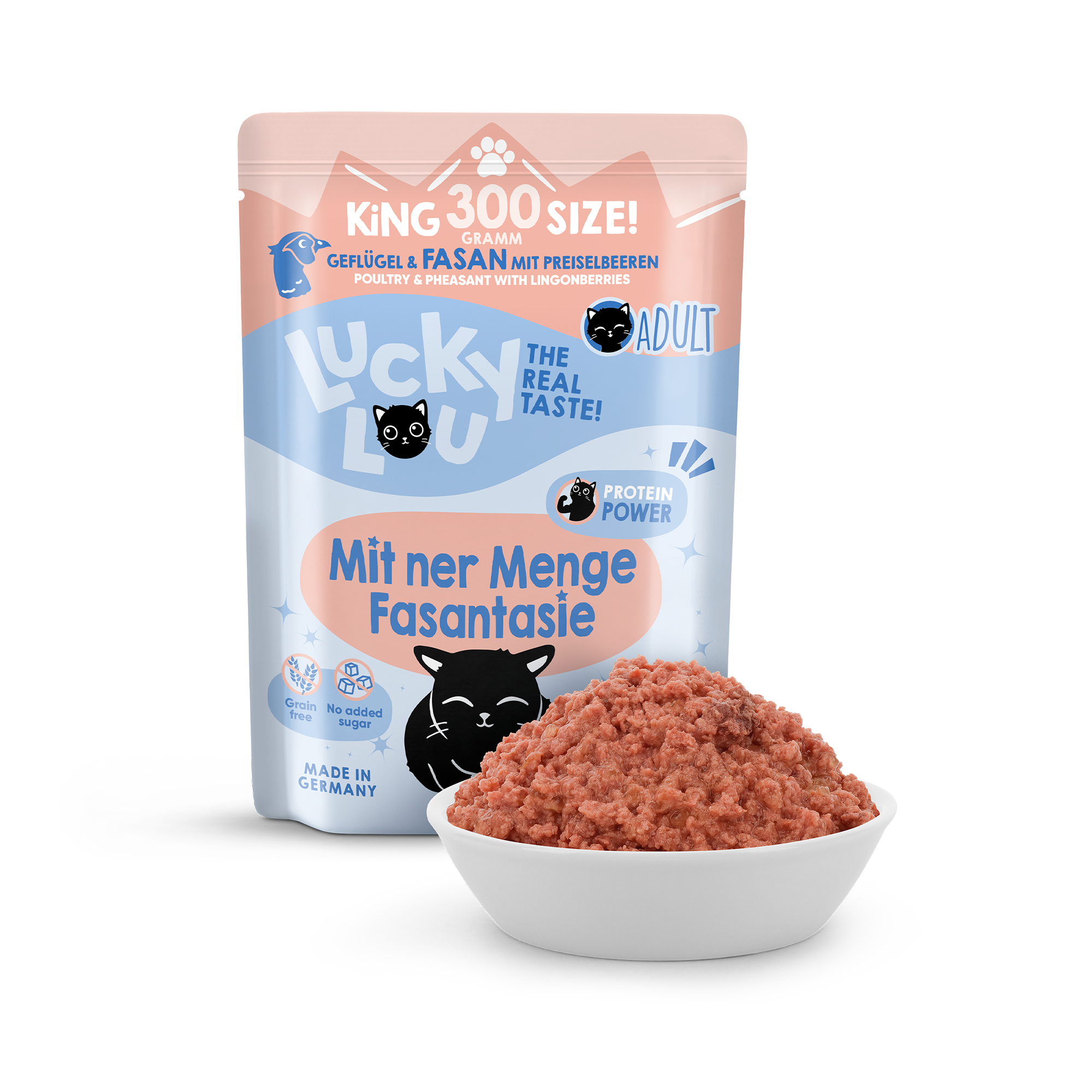 Katzenfutter Adult Geflügel, Fasan 300 g