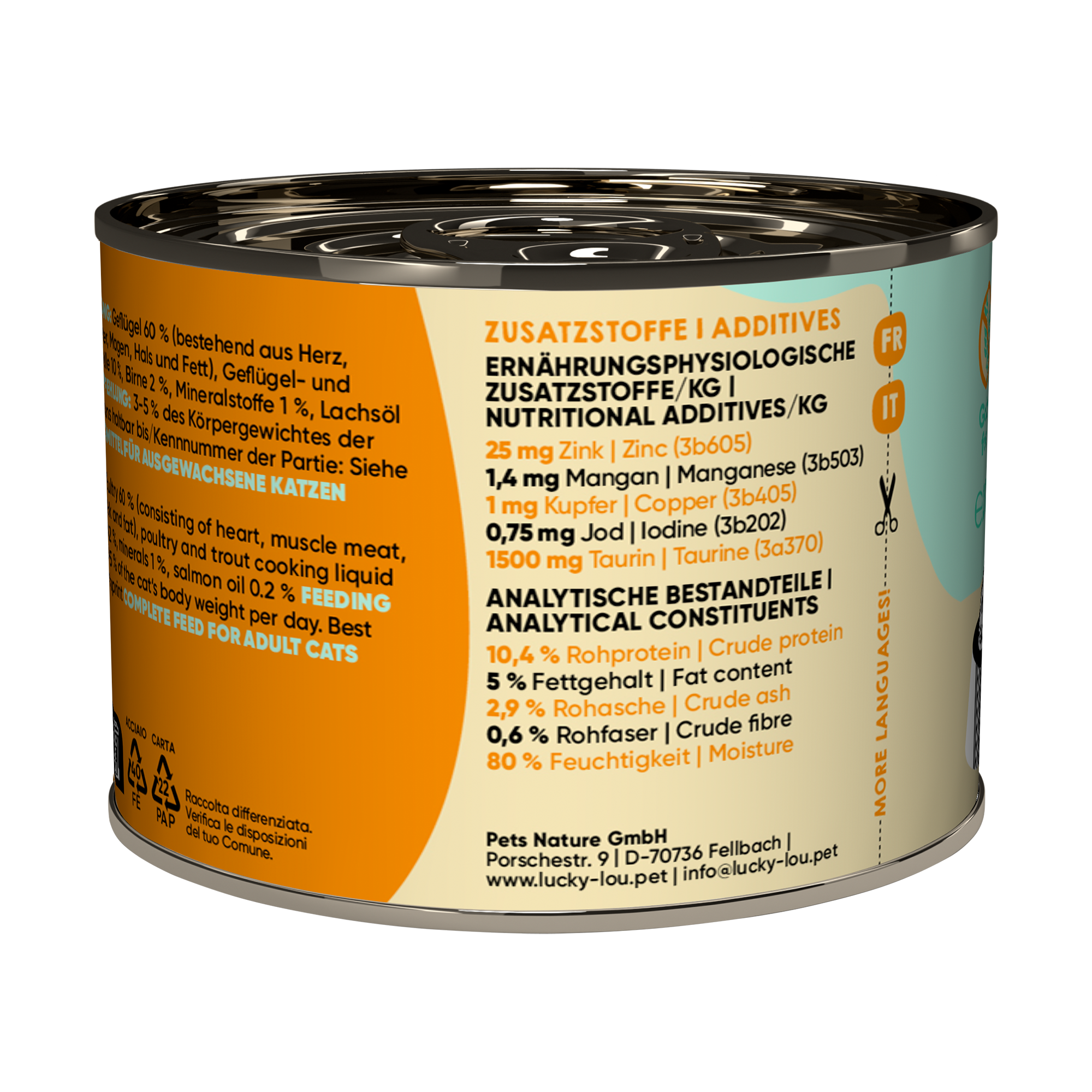 Katzenfutter Adult Geflügel, Forelle 200 g