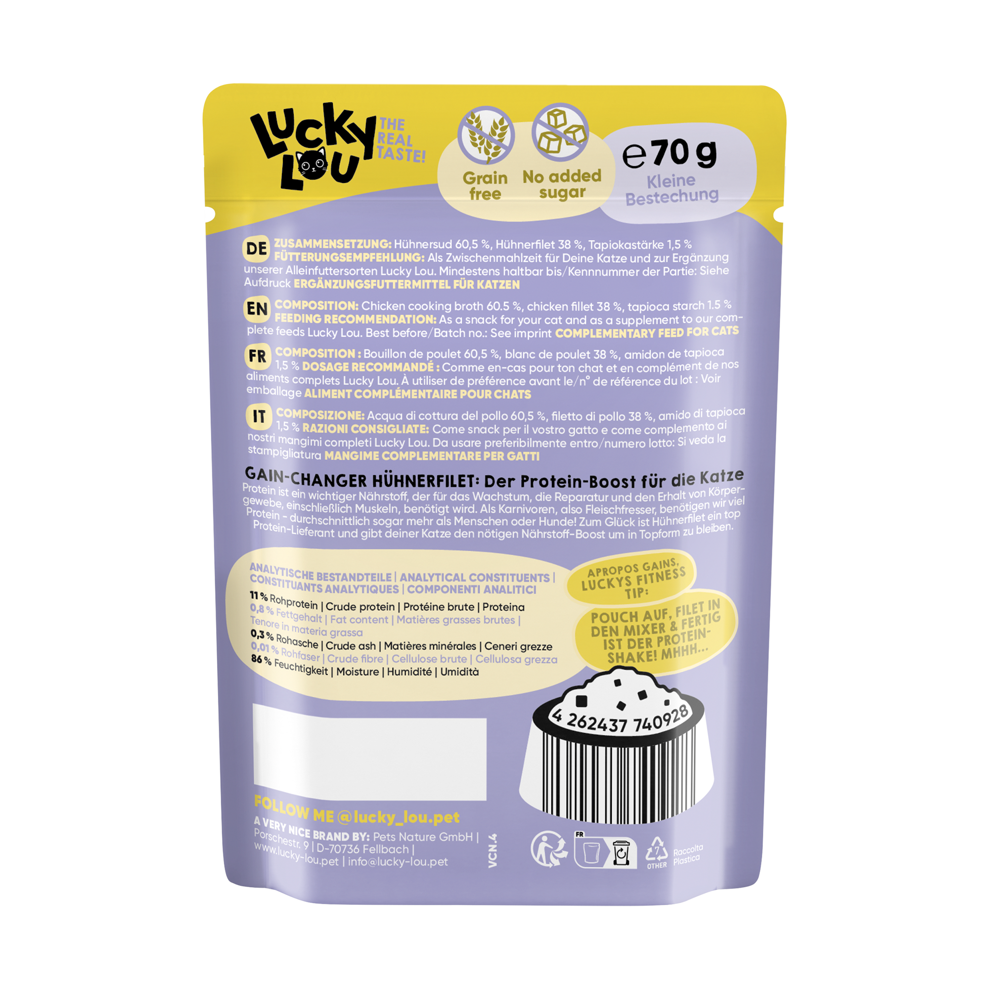 Katzenfutter Hühnerfilet in Broth 70 g