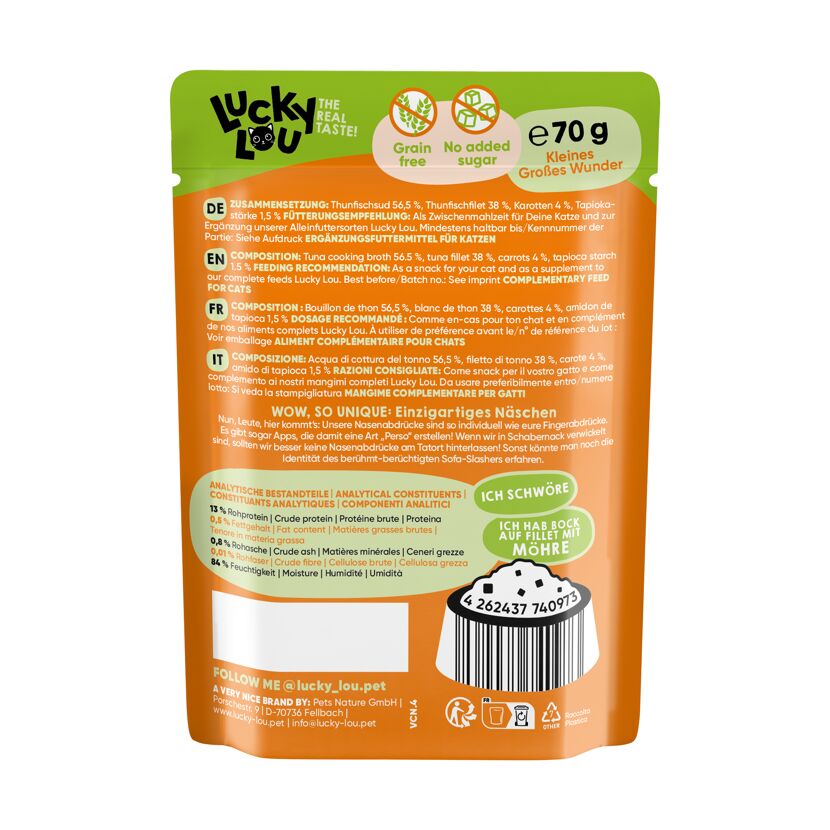 Katzenfutter Thunfisch Karotte in Broth 70 g