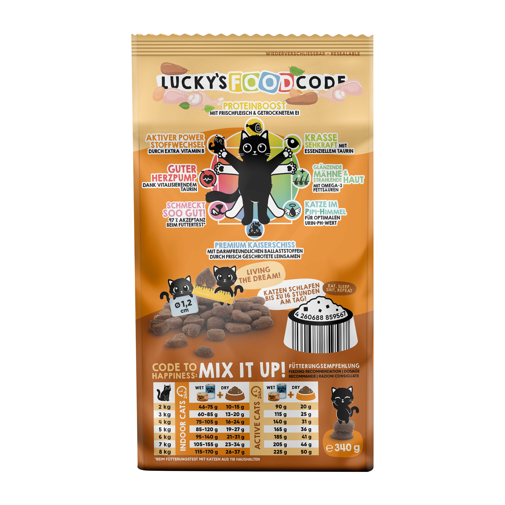 Katzenfutter Adult Geflügel, Ente 340 g