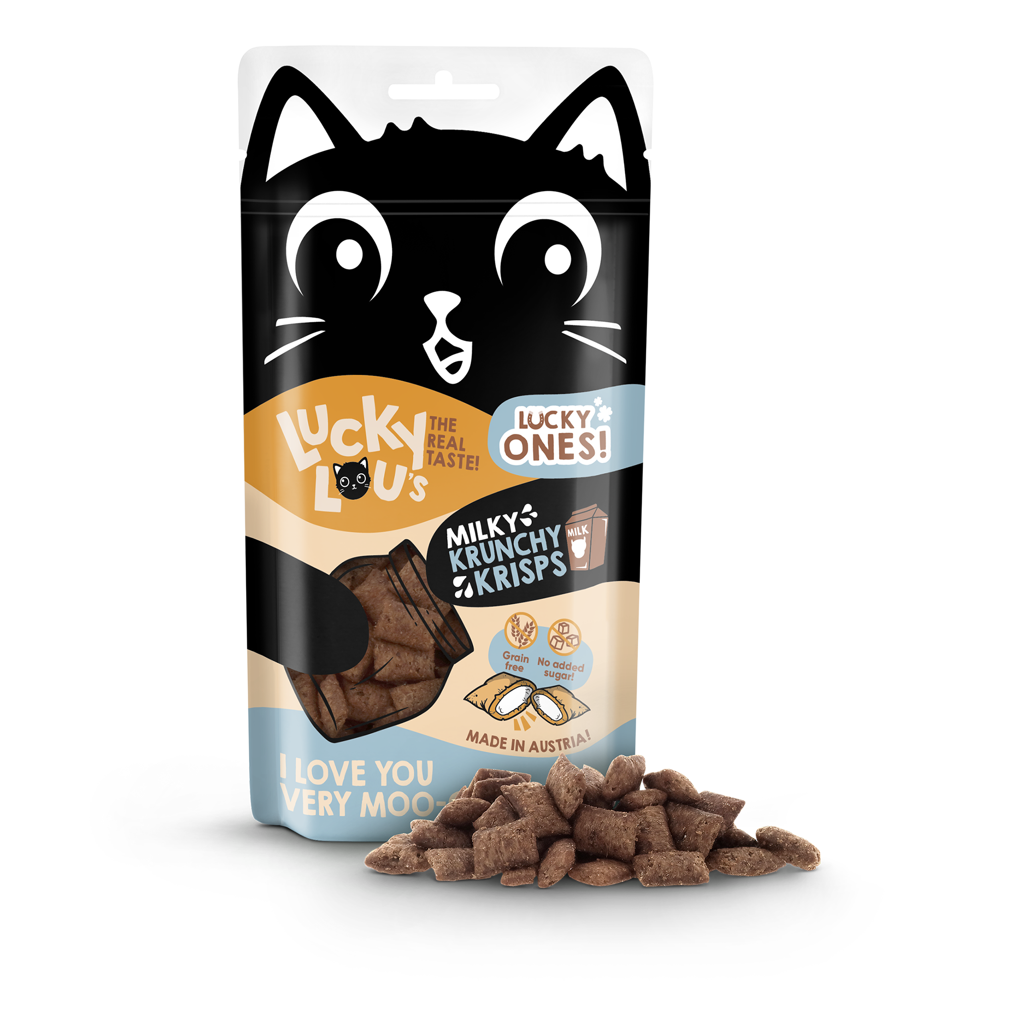 Katzenfutter Lucky Ones Krunchy Krisps Milch