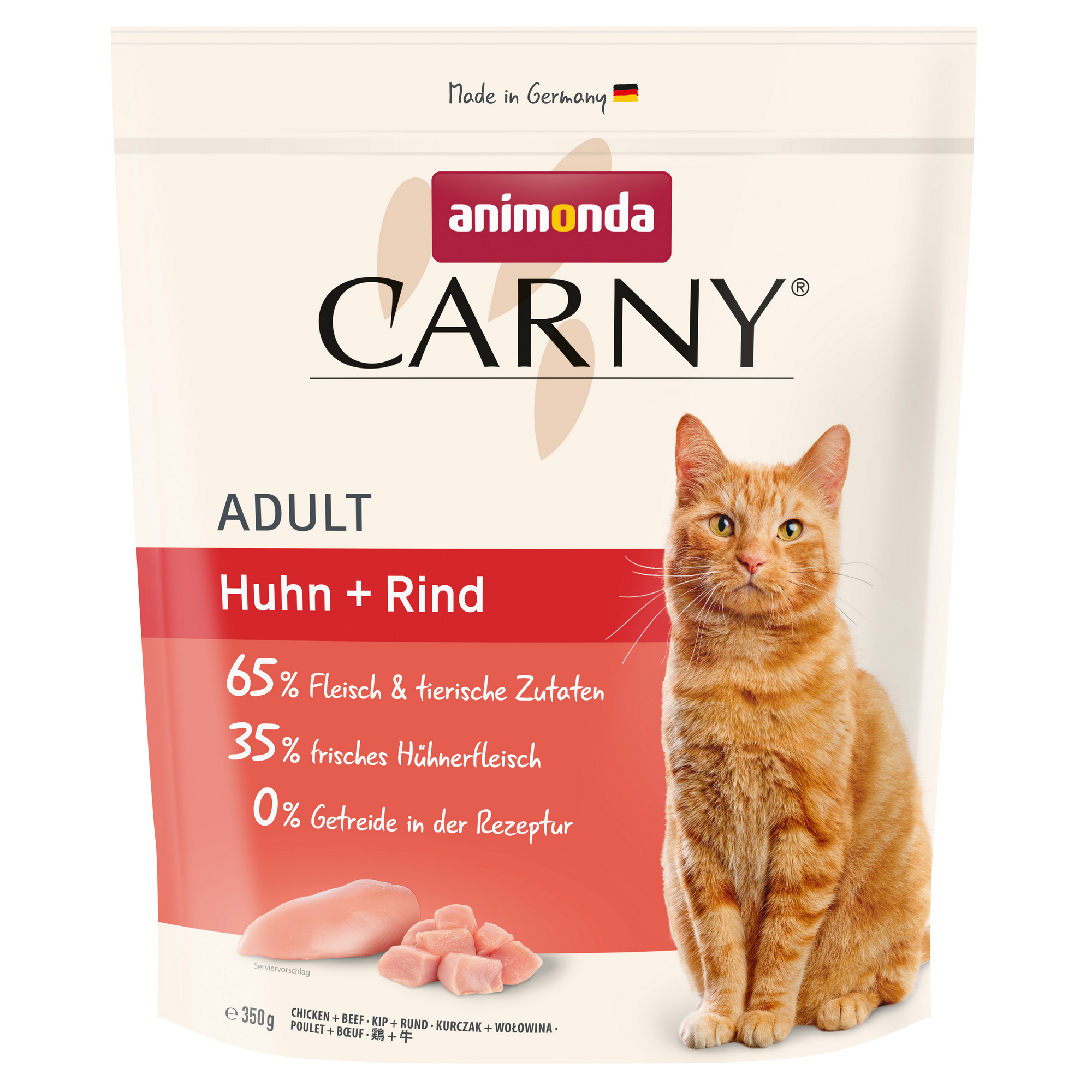 Katzenfutter 'Carny' Adult Huhn, Rind 350 g