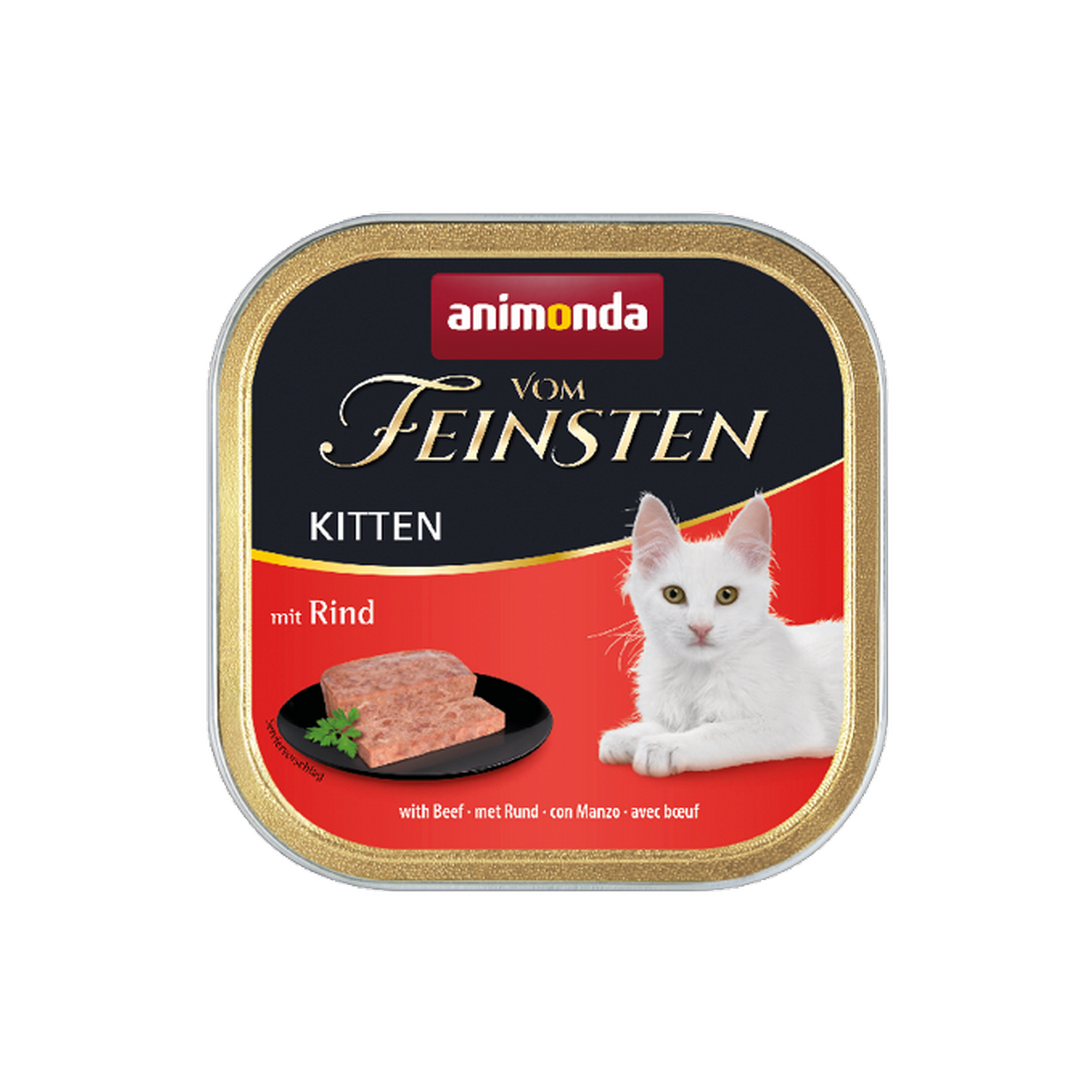 Katzenfutter 'Vom Feinsten' Kitten Rind 100 g