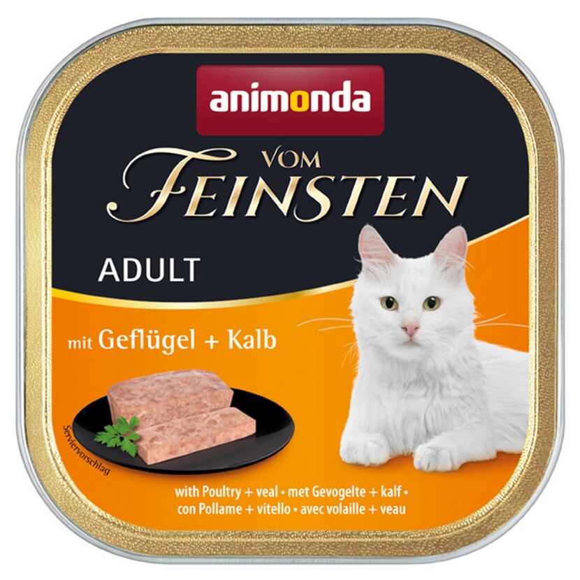 Katzenfutter 'Vom Feinsten' Adult Geflügel und Kalb 100 g