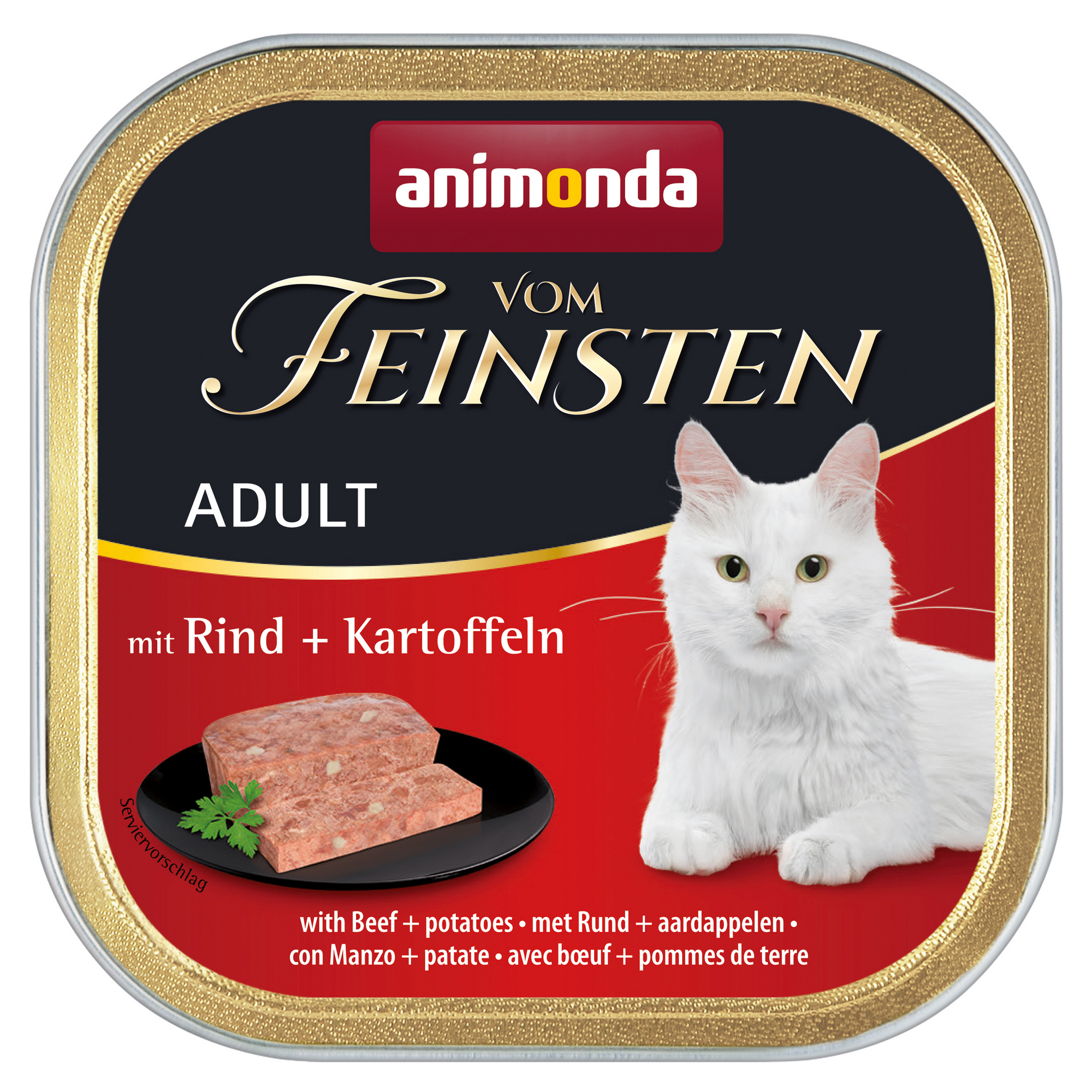 Katzenfutter 'Vom Feinsten' Adult Rind & Kartoffel 100 g