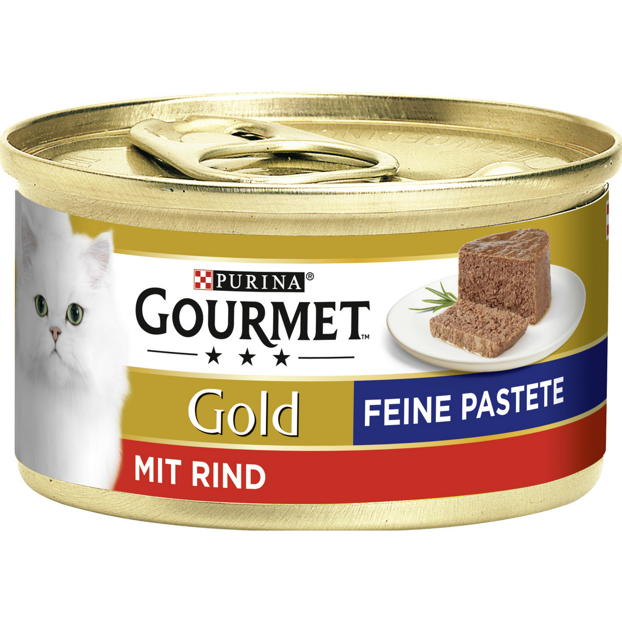 Katzenfutter 'Gourmet Gold Feine Pastete' Rind 85 g