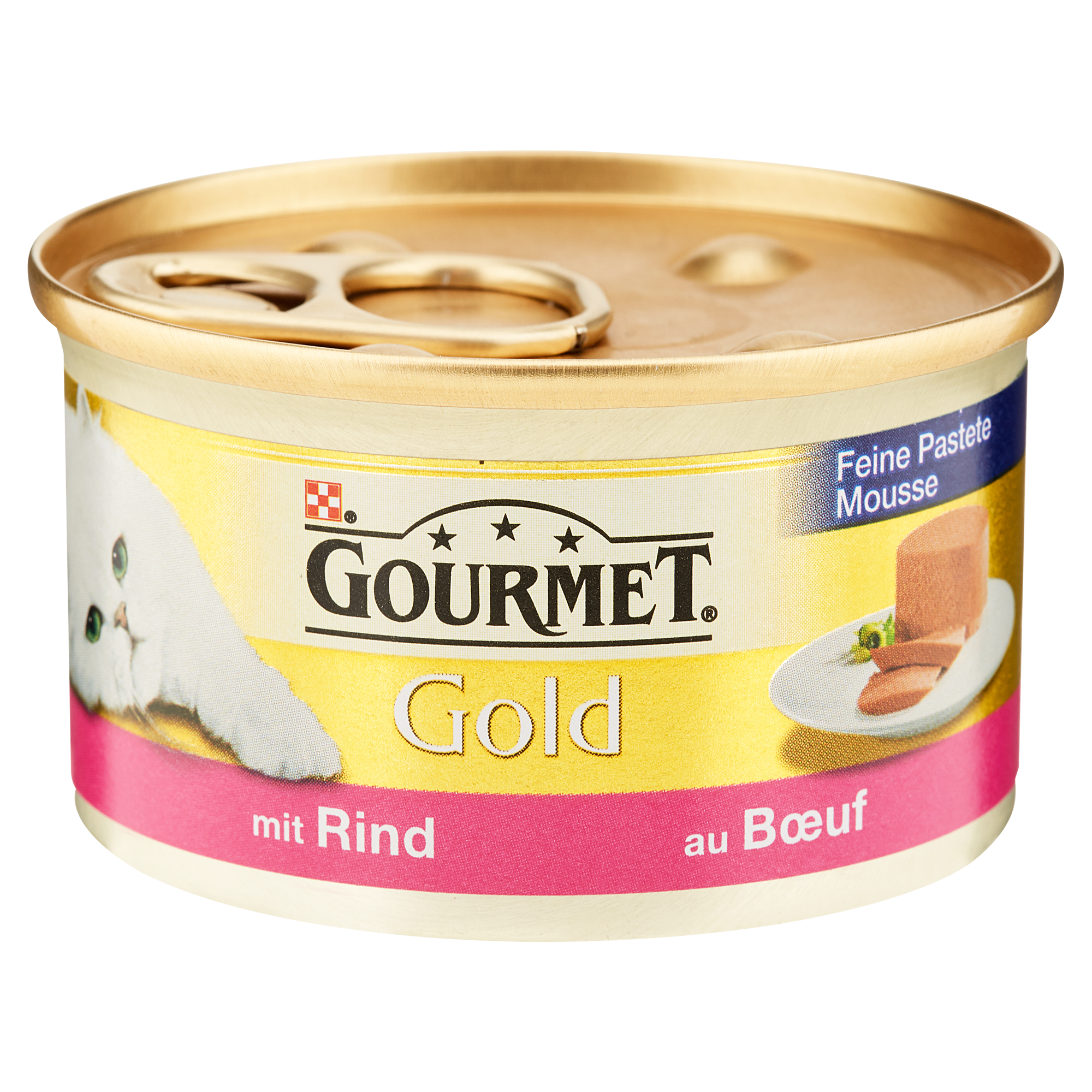 Katzennassfutter "Gourmet Gold” mit Rind 85 g + product picture