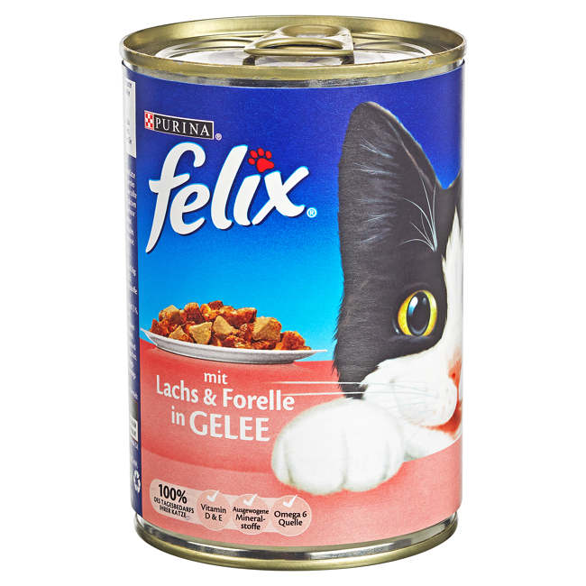 Bild von Katzennassfutter Lachs & Forelle in Gelee 400 g