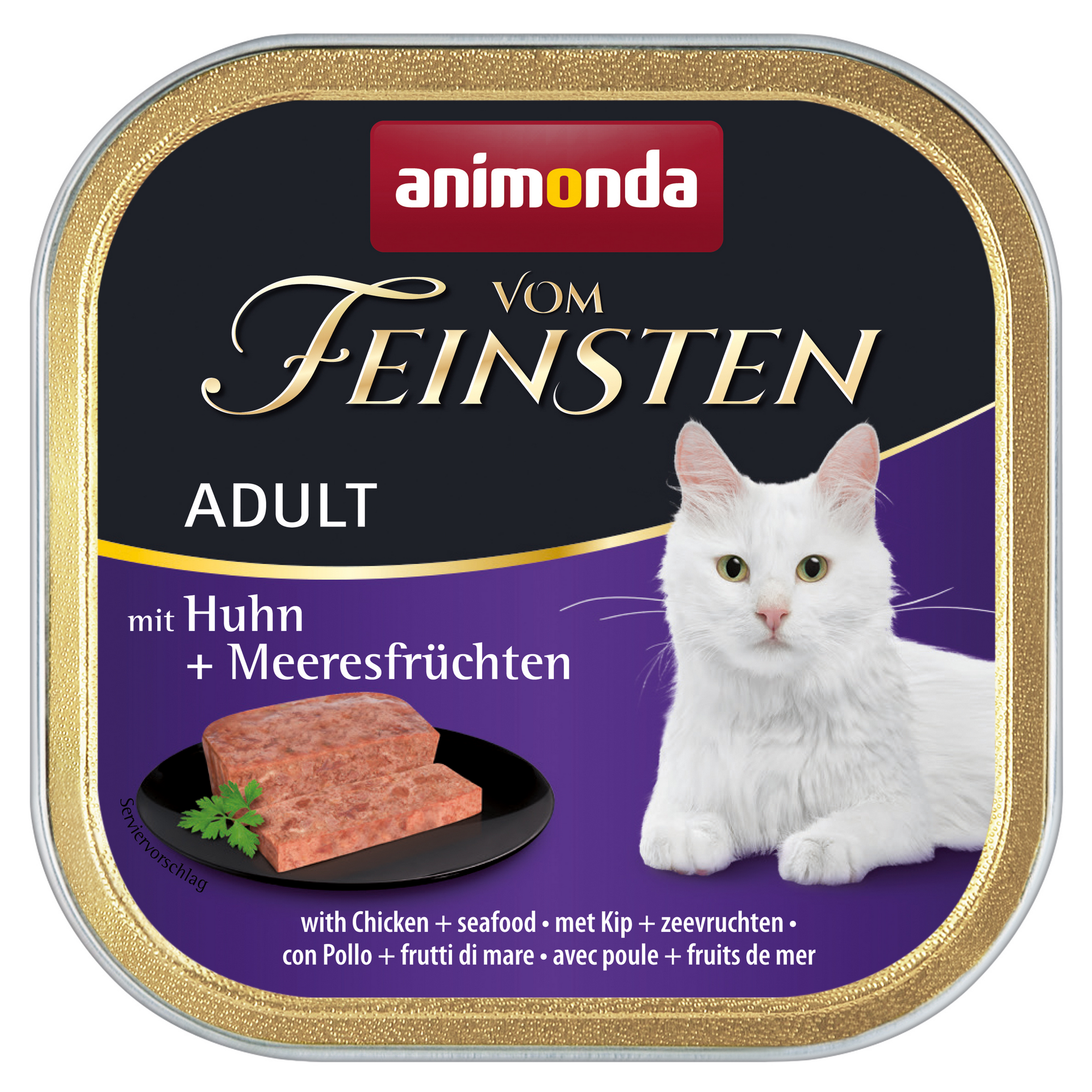 Katzenfutter 'Vom Feinsten' Adult Huhn & Meeresfrüchte 100 g