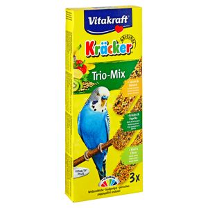 Sittichfutter "Kräcker® Original" Trio-Mix 90 g Sesam/Banane Kräuter/Paprika Kiwi/Citrus