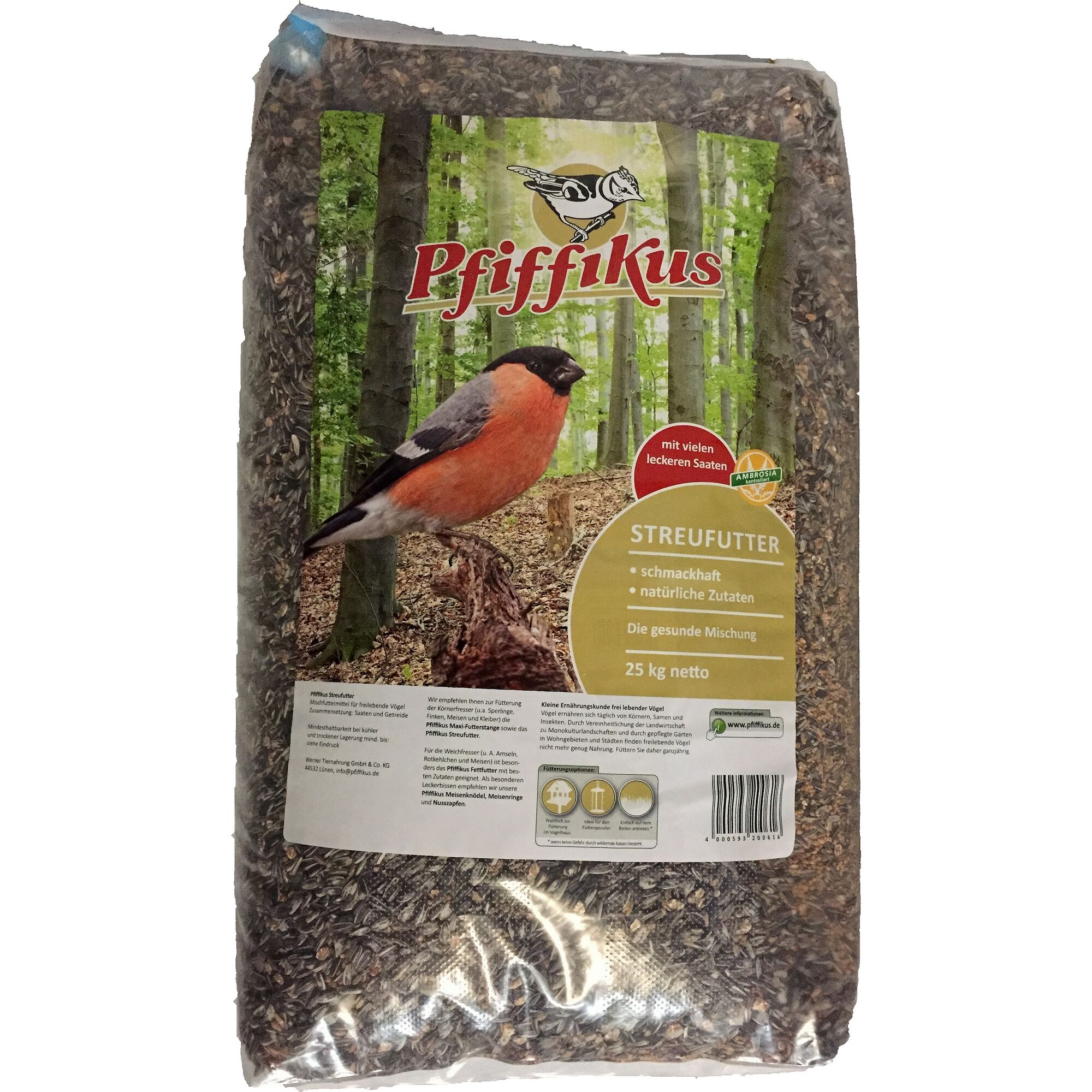 Vogelfutter "Pfiffikus", 25 kg