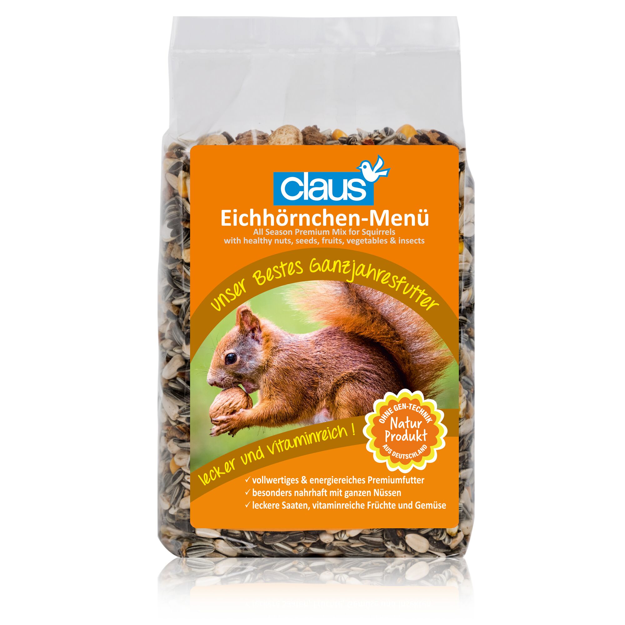 Claus Eichhörnchen-Menü Ganzjahresfutter