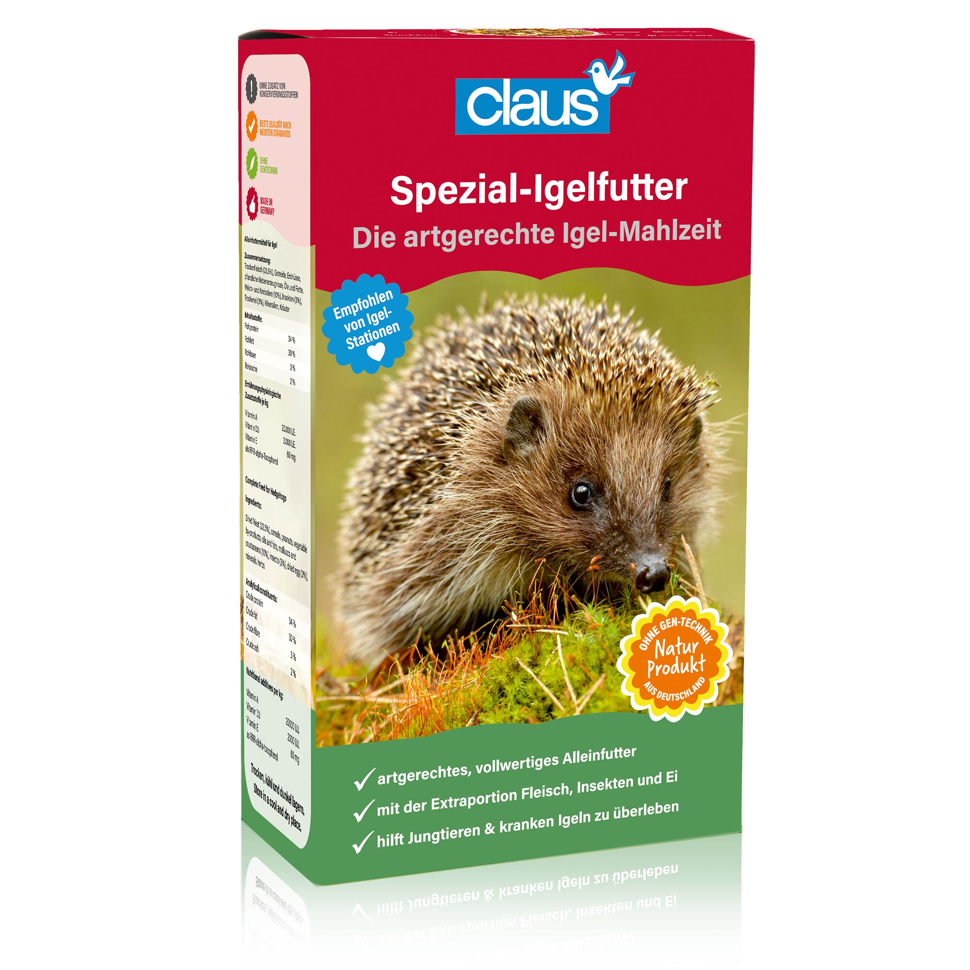 Claus Spezial-Igelfutter mit Igelbild