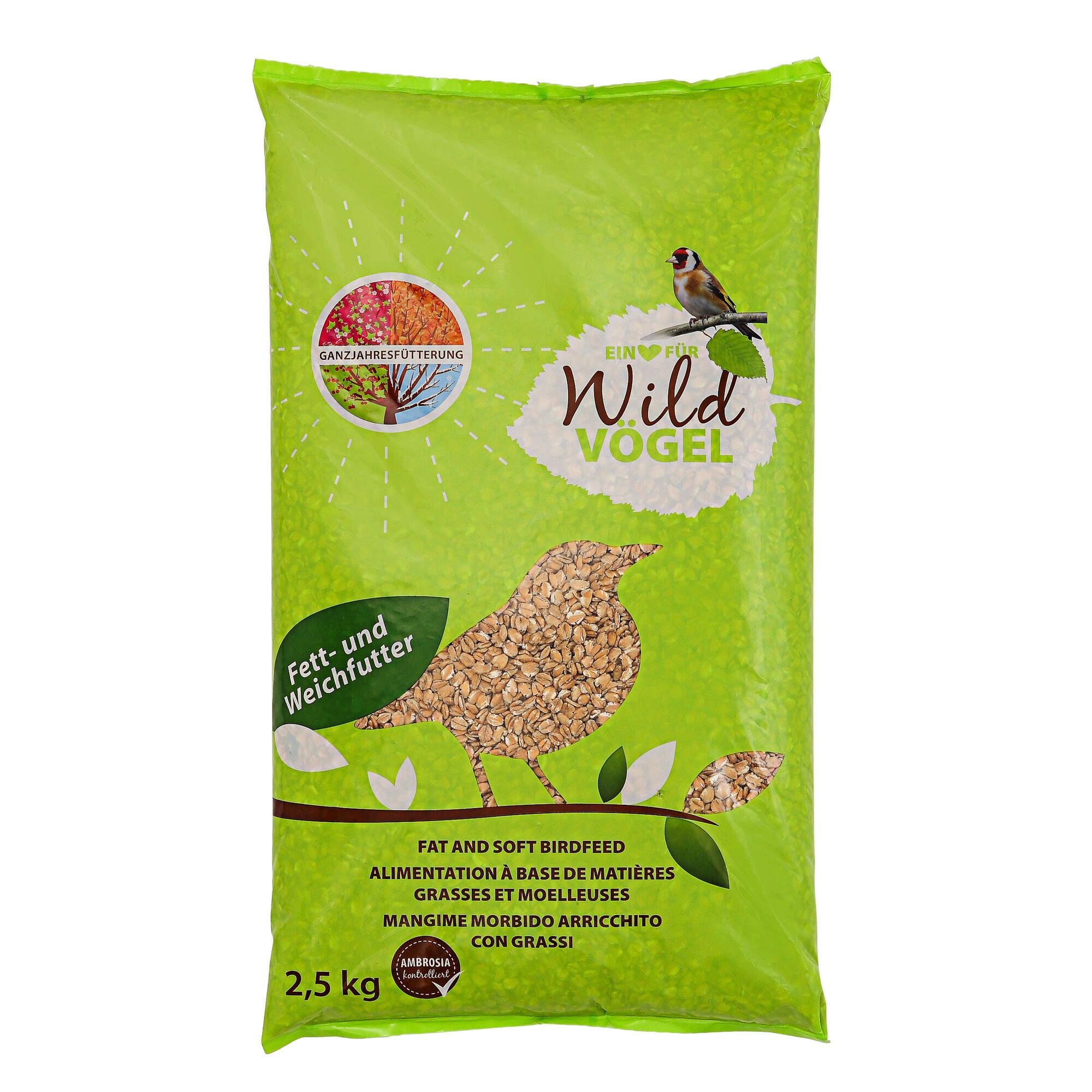 Fett- und Weichfutter für Wildvögel, 2,5 kg