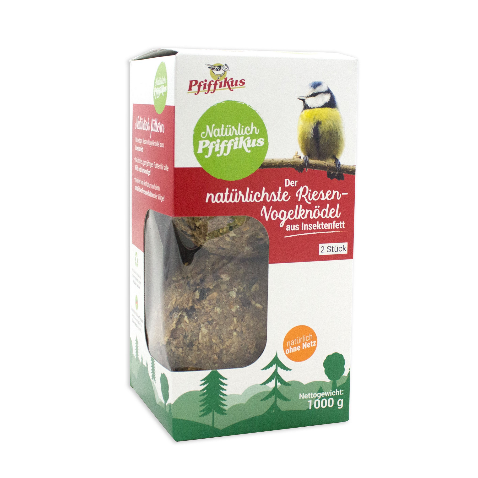Riesen-Vogelknödel aus Insektenfett 2 Stück
