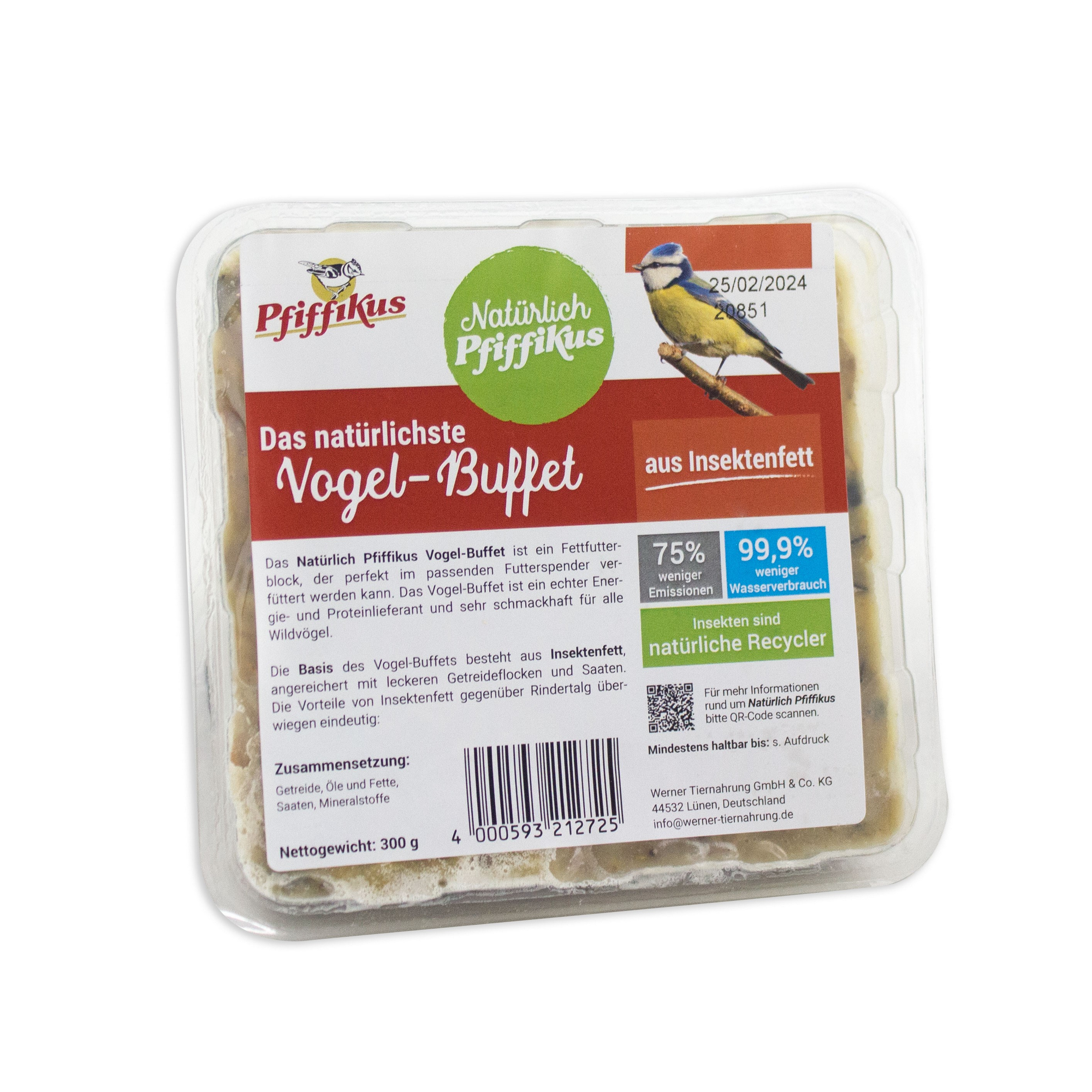 Vogel-Buffet aus Insektenfett