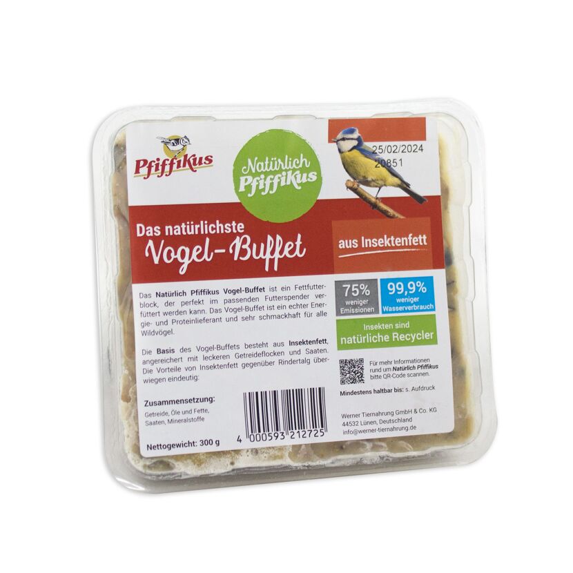 Vogel-Buffet aus Insektenfett