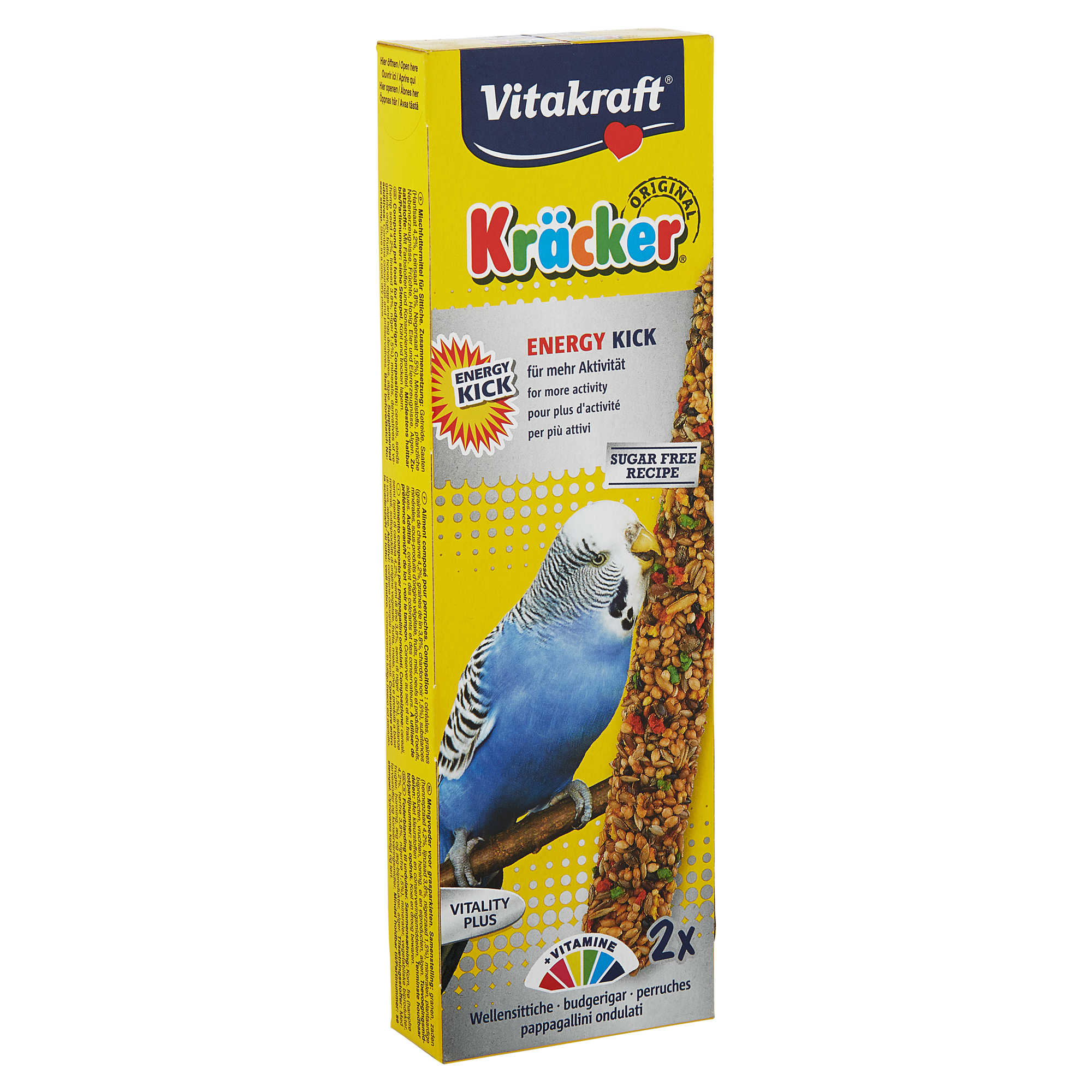 Futterstäbchen "Vitality Plus" Kräcker "Energy Kick" Wellensittiche 2 Stück + product picture