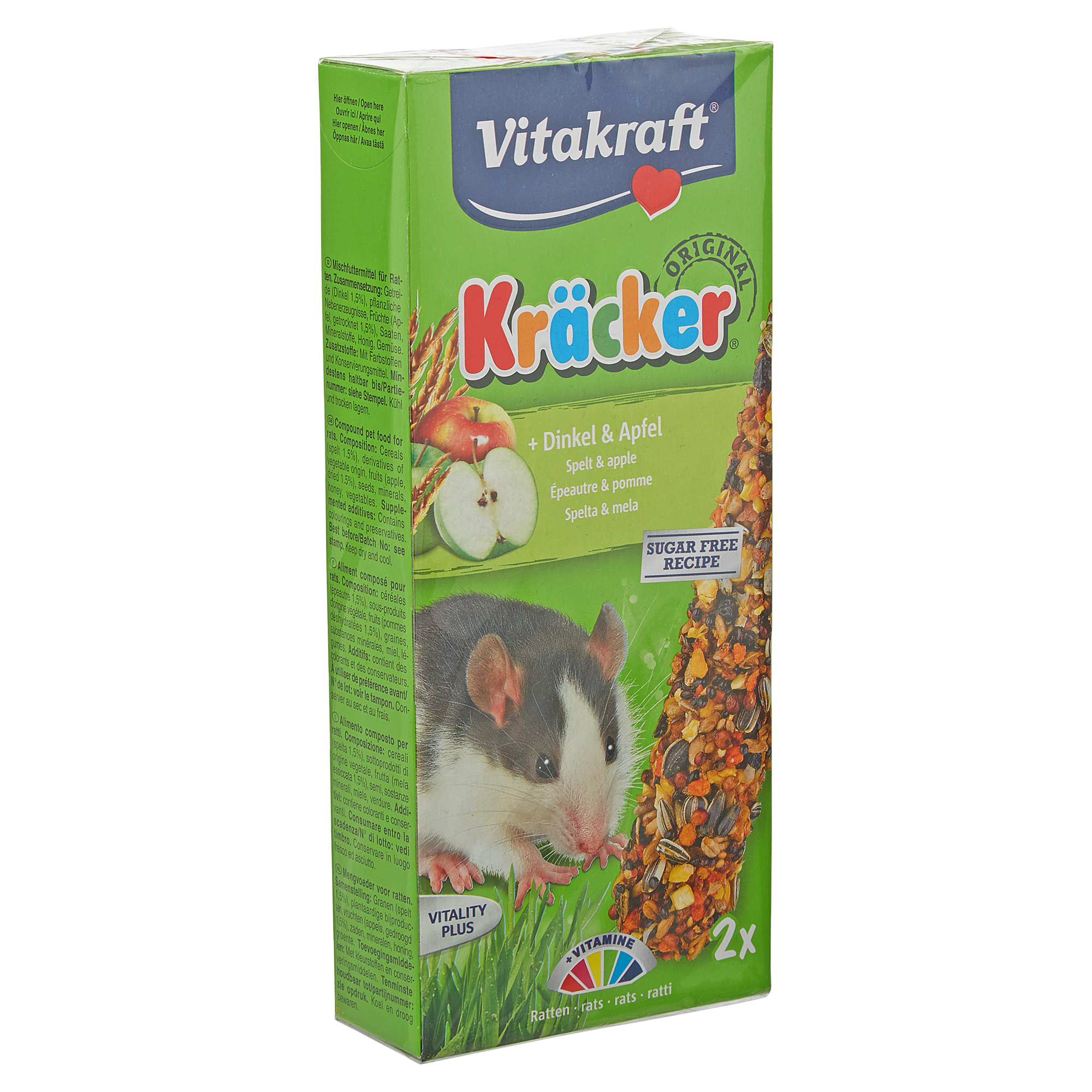 Rattenfutter "Kräcker® Original" Dinkel/Apfel 2 Stück + product picture