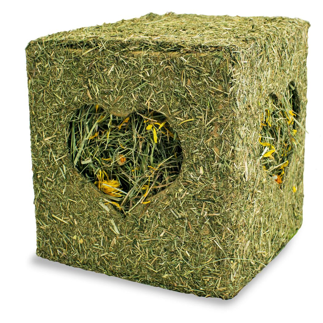 Snack für Nager und Zwergkaninchen 'Heu-Würfel groß mit Blüten' 450 g