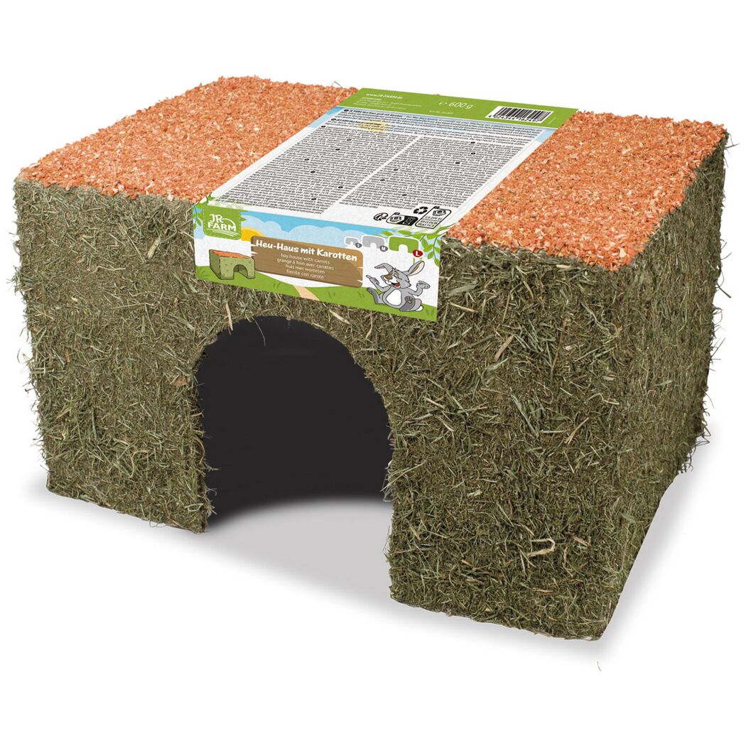 Snack für Nager und Zwergkaninchen 'Heu-Haus Karotte groß' 600 g