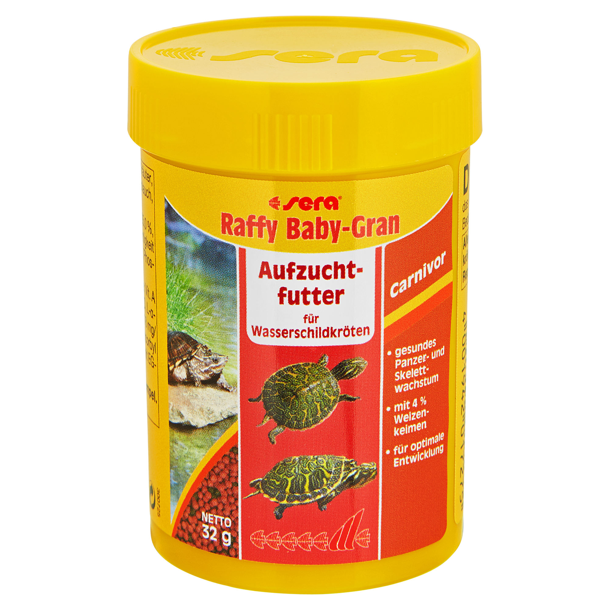 Reptilienfutter Wasserschildkröten Raffy Baby-Gran 32 g + product picture