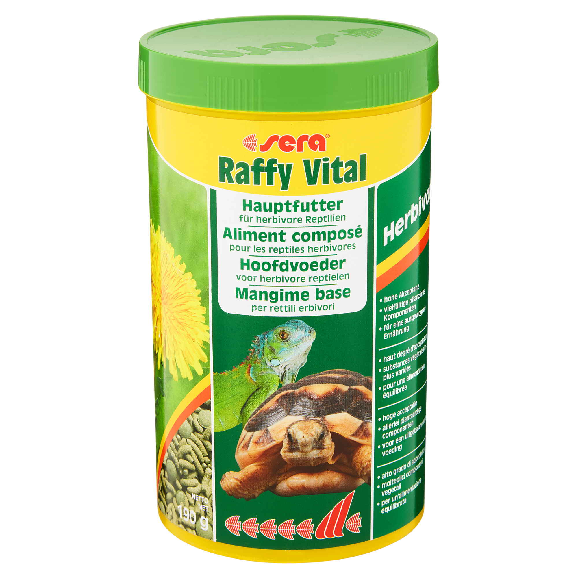 Reptilienfutter "Raffy Vital" Hauptfutter Herbivor 190 g + product picture