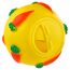 Gelber Futterspielball mit Karottenmuster
