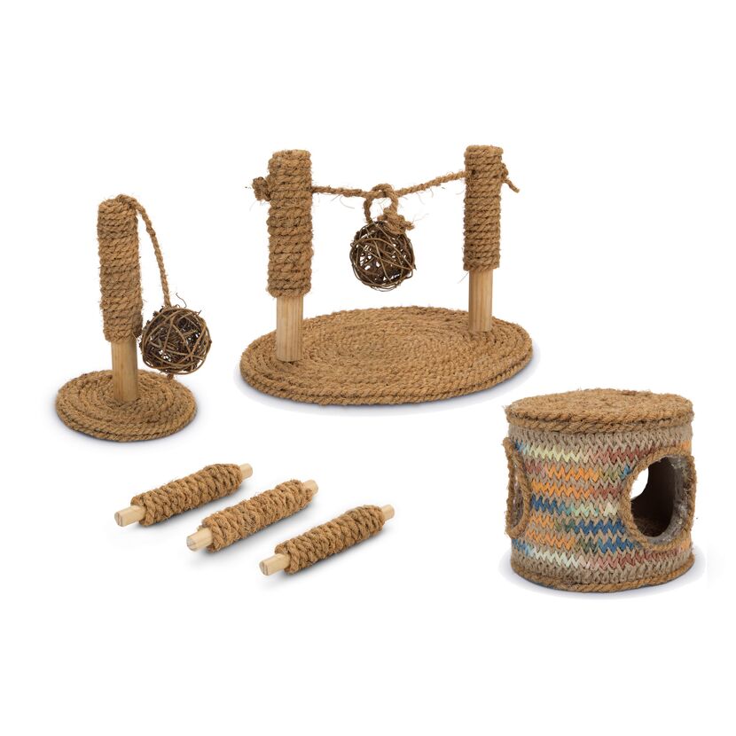 Katzenspielzeug aus Kokosnussseil