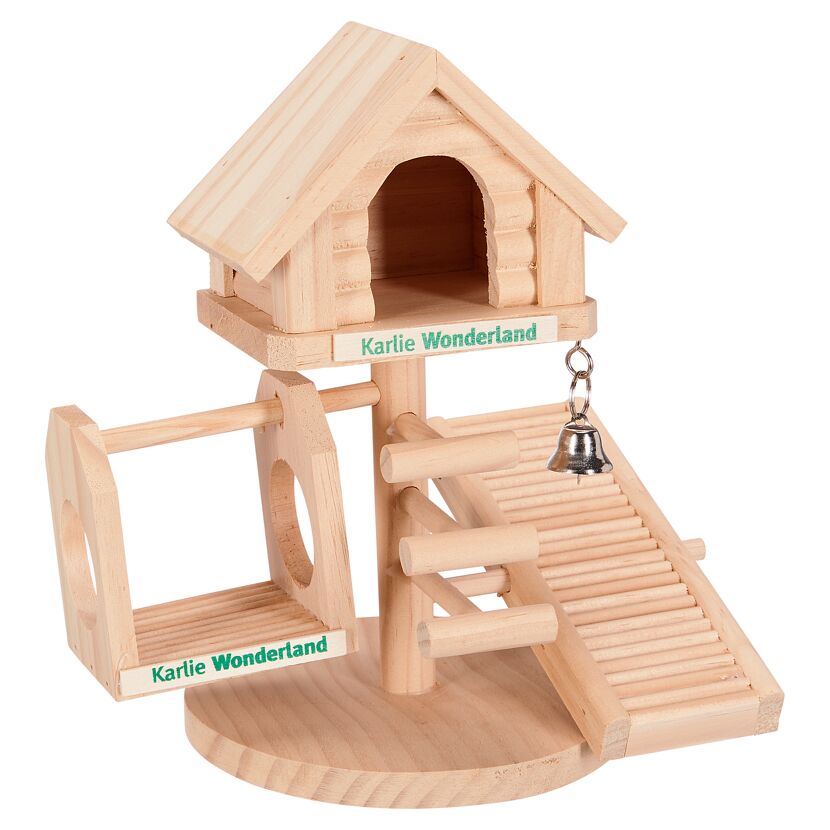 Nagerhäuschen "Wonderland" Baumhaus Holz 21 cm