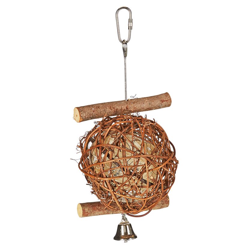 Vogelzubehör "Wooden Bird Ball" Echtholz Ø 10 cm