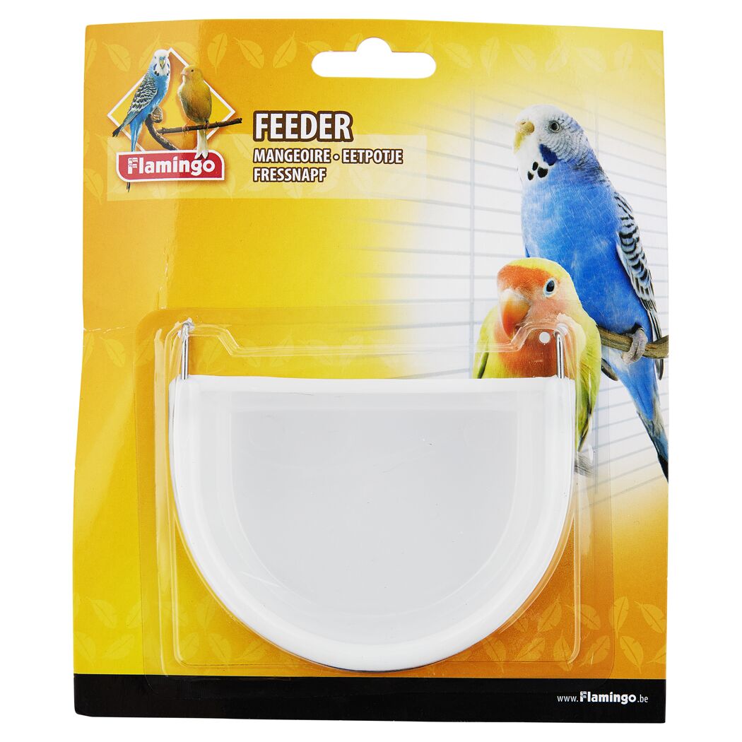 Futternapf für Vogelkäfig Kunststoff weiß