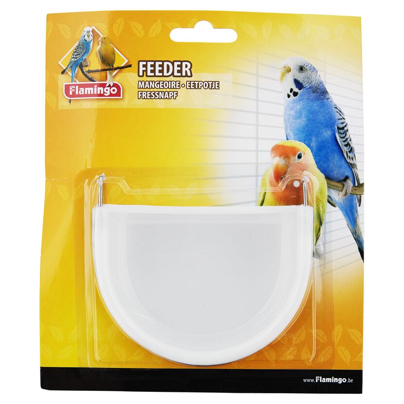 Futternapf für Vogelkäfig Kunststoff weiß